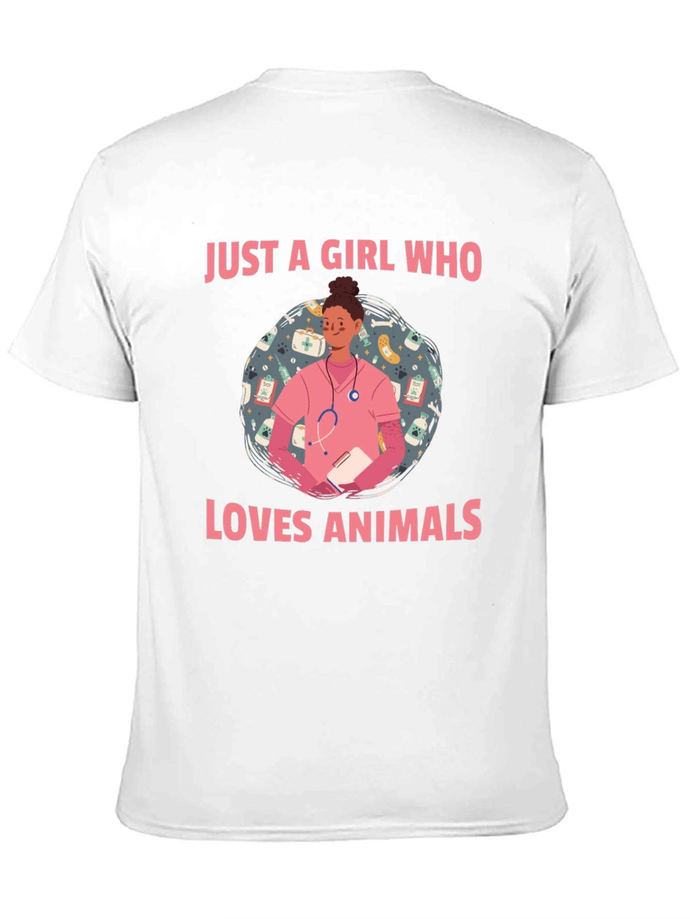 Animal Lover Vet Tech T-Shirt - Cute Design