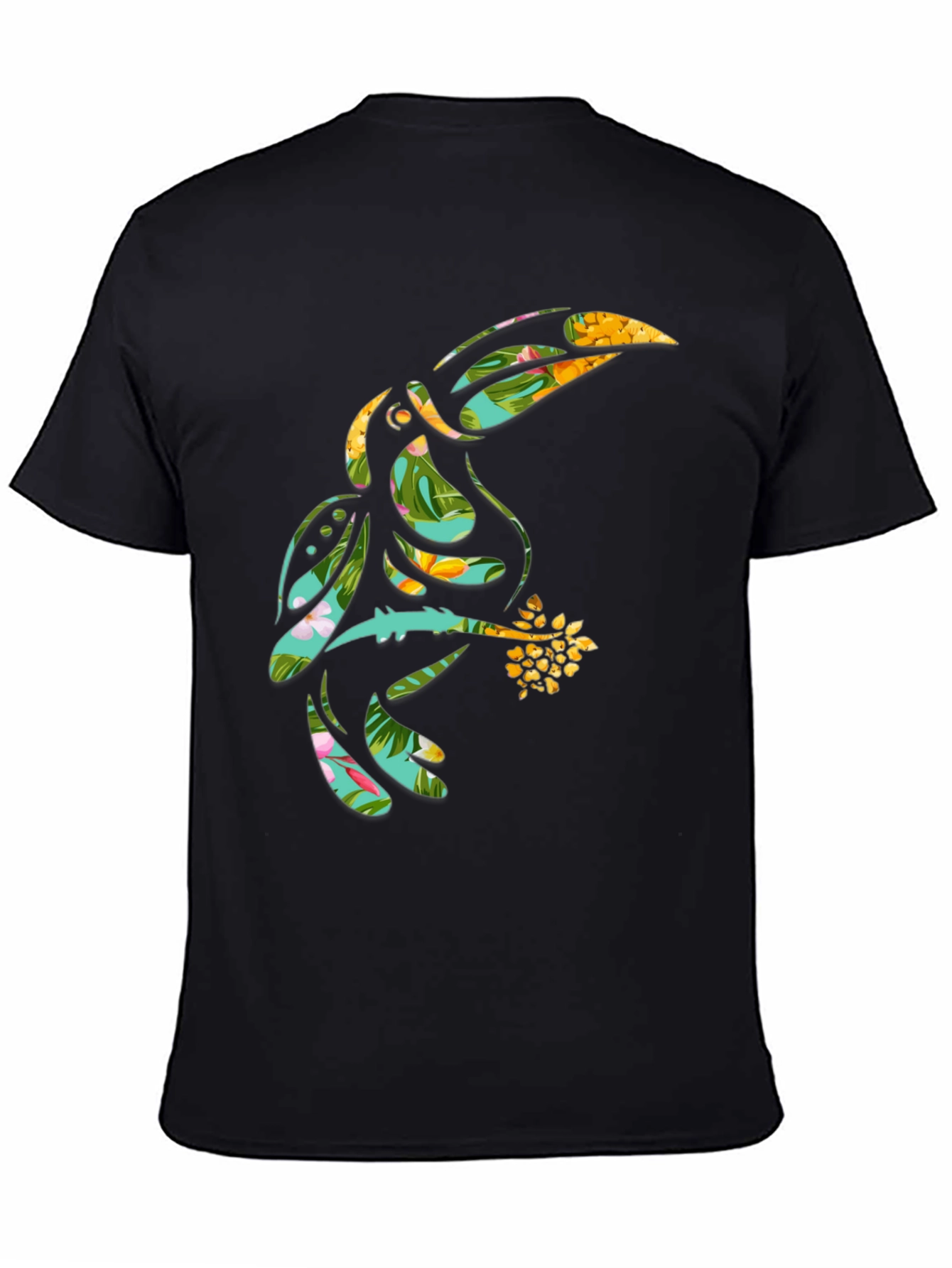 Tropical Toucan Graphic Tee - Black