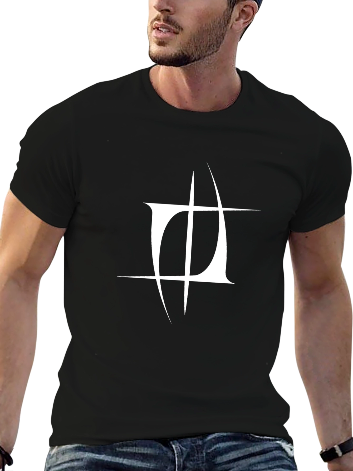 Modern Graphic Black T-Shirt - Abstract Design