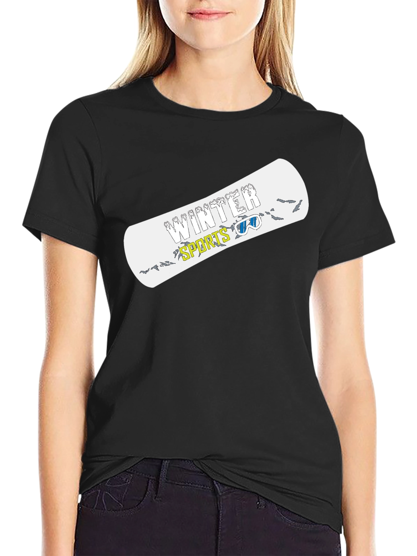 Winter Sports Graphic Tee - Black