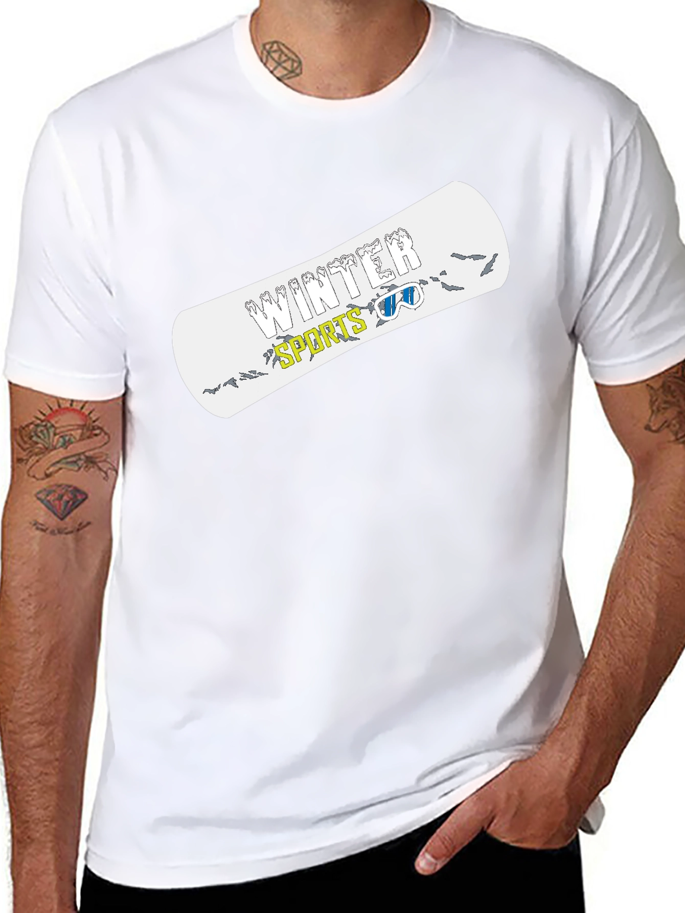 Winter Sports Graphic Tee - Black