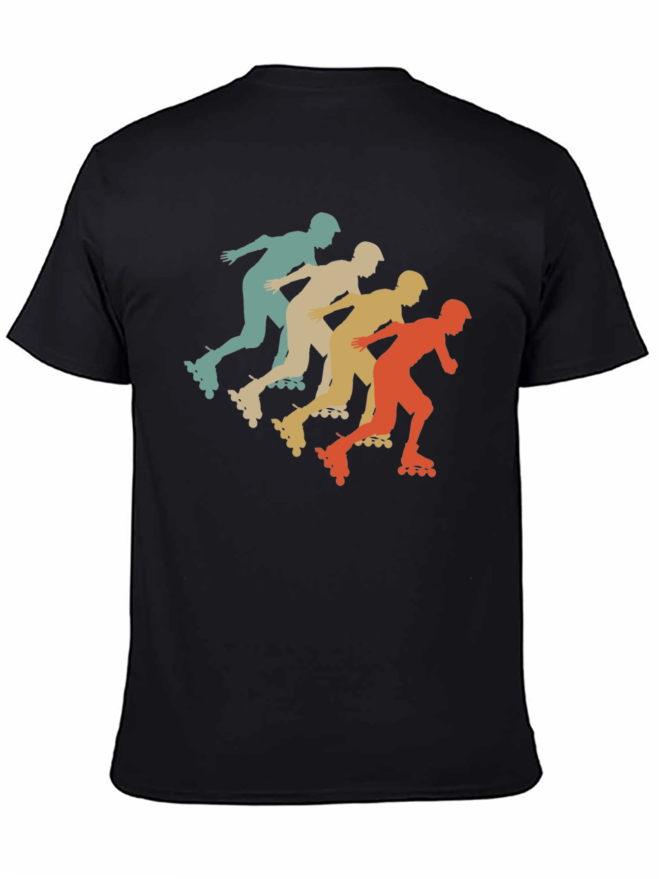 Retro Roller Skating T-Shirt Black
