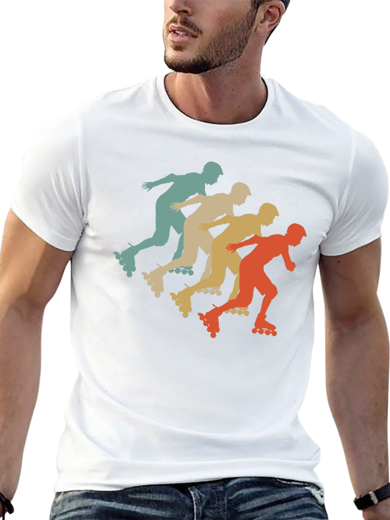Retro Roller Skating T-Shirt Black
