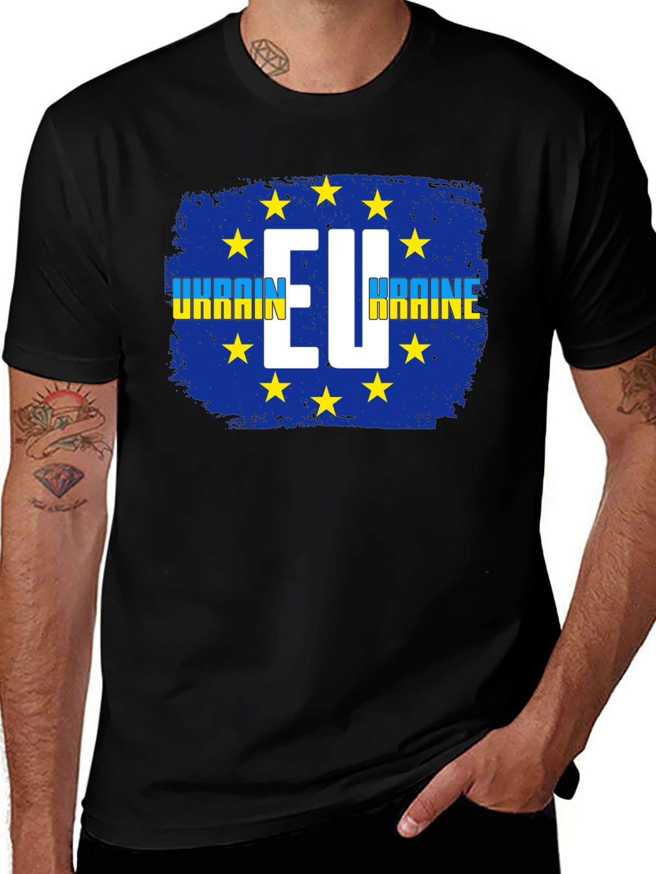 Ukraine EU Flag T-Shirt