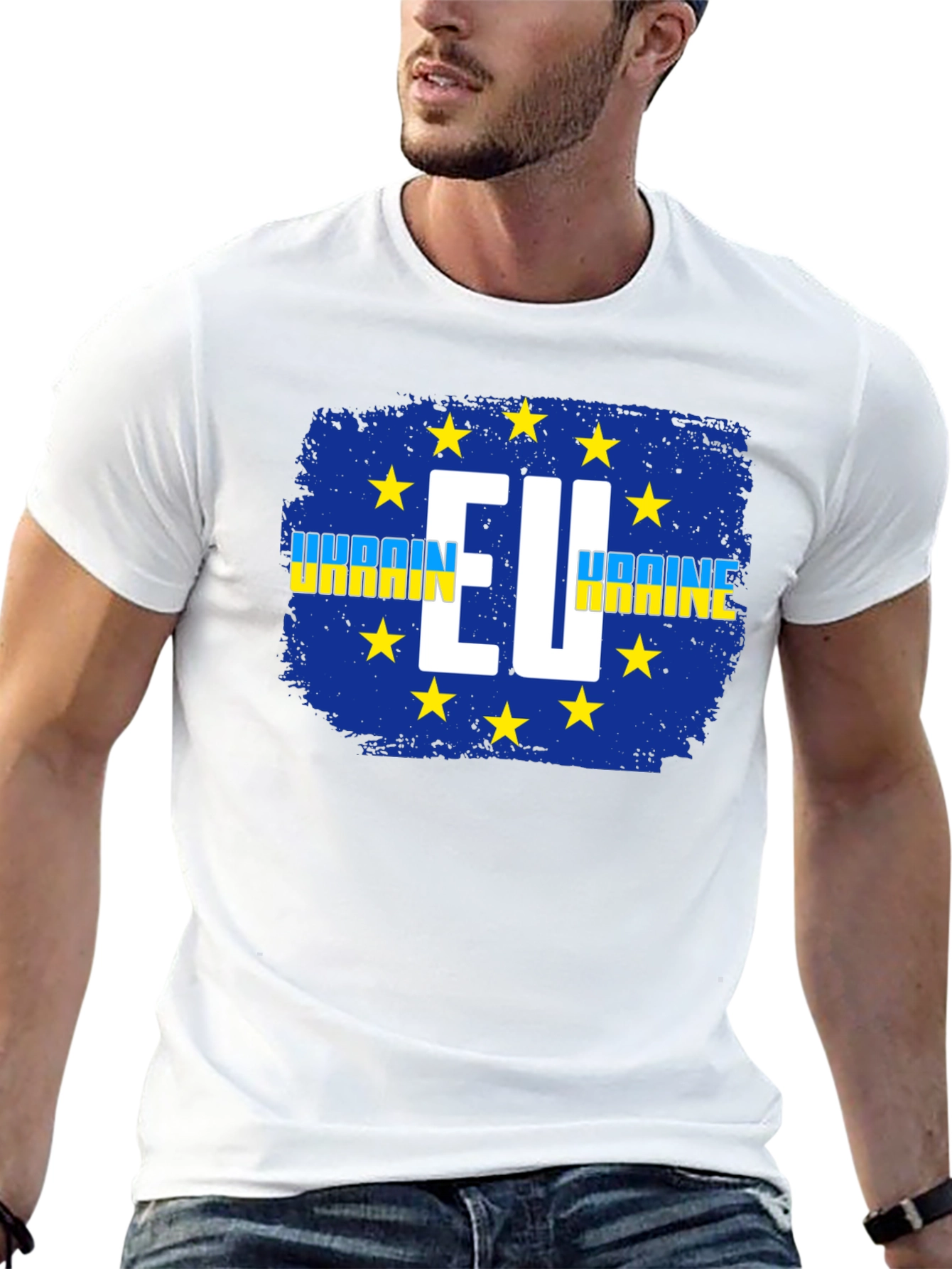 Ukraine EU Flag T-Shirt
