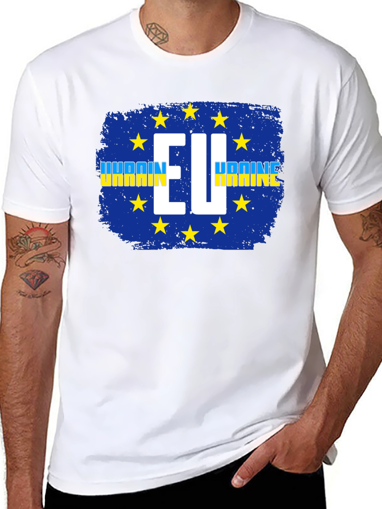 Ukraine EU Flag T-Shirt