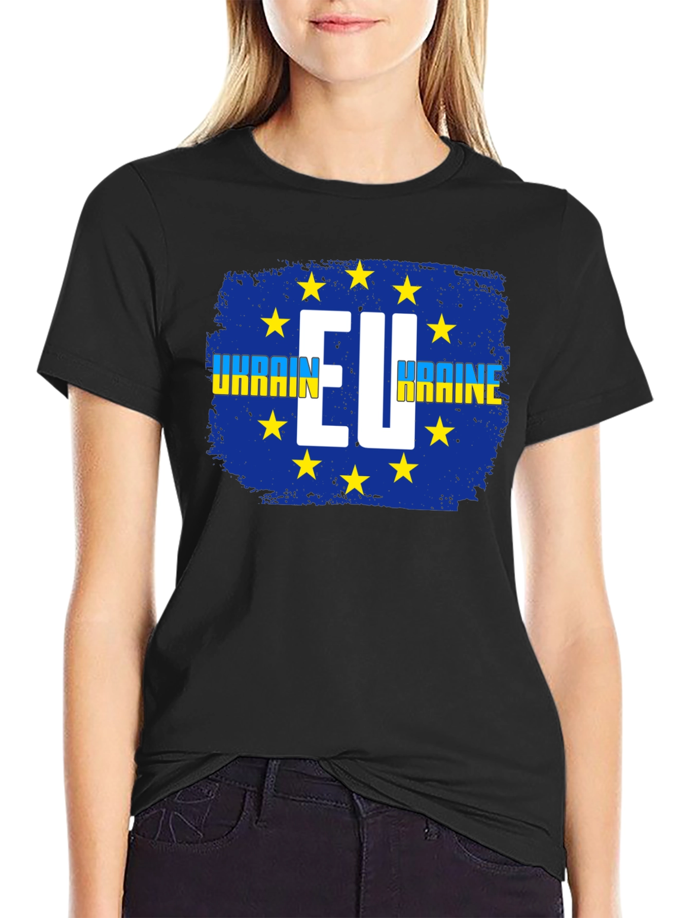 Ukraine EU Flag T-Shirt