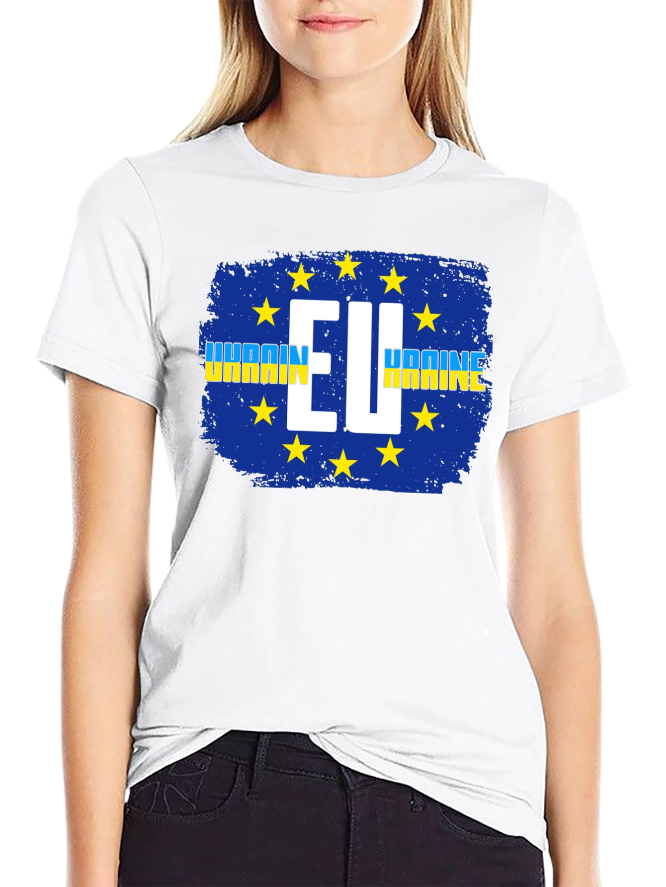 Ukraine EU Flag T-Shirt