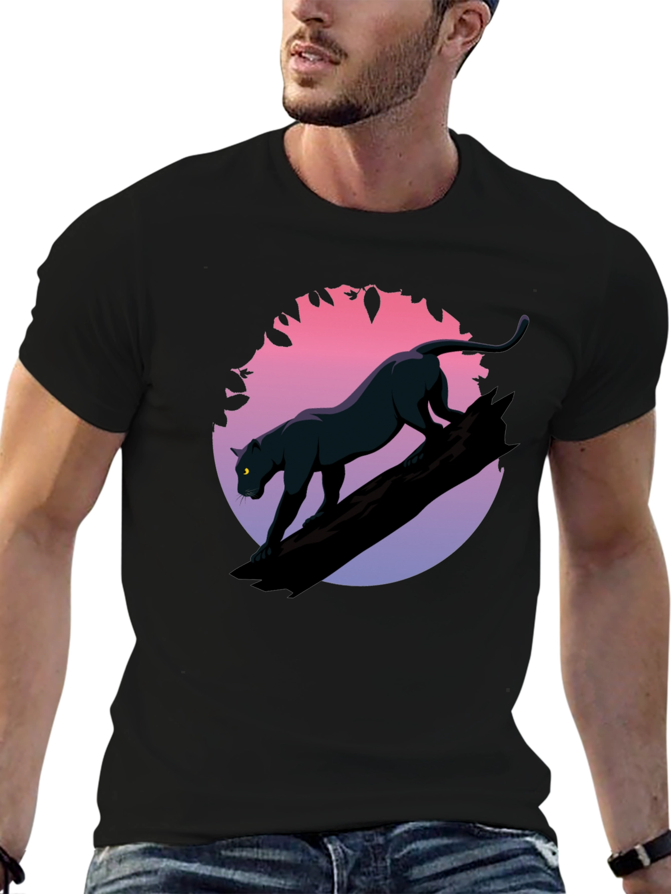 Black Panther Graphic Tee - Stylish Mens T-Shirt