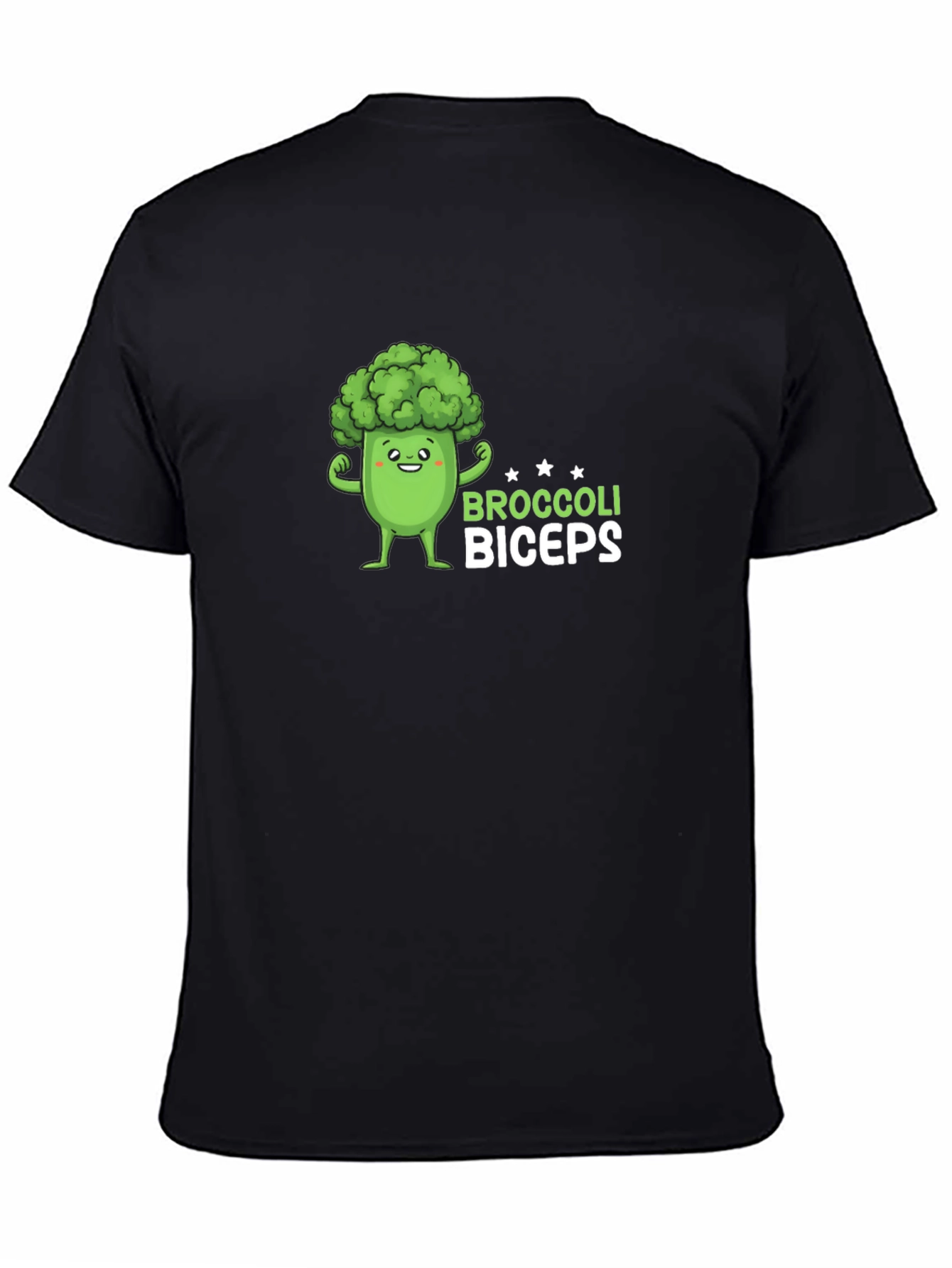 Broccoli Biceps Black T-Shirt - Funny Gym Tee