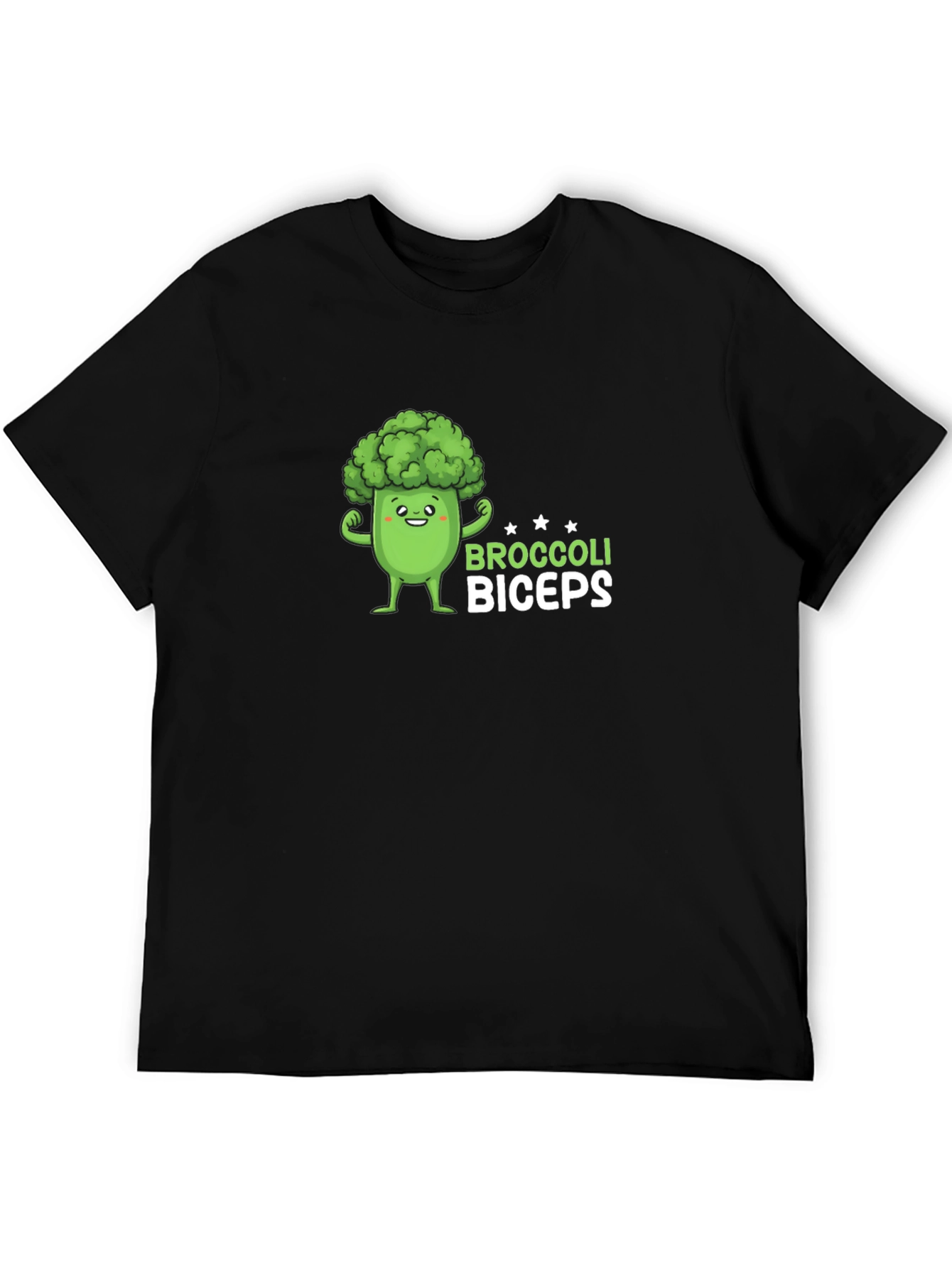 Broccoli Biceps Black T-Shirt - Funny Gym Tee