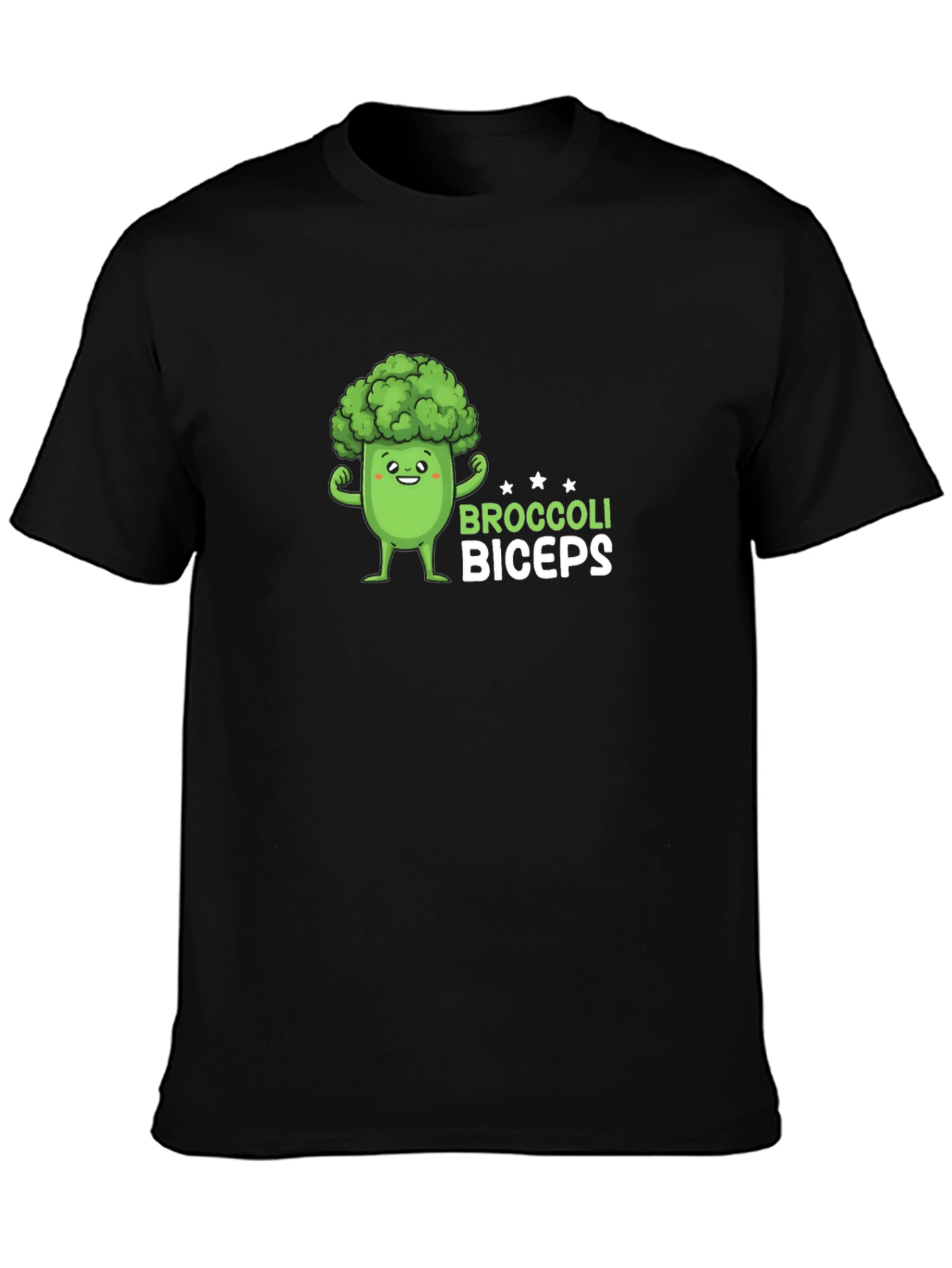 Broccoli Biceps Black T-Shirt - Funny Gym Tee