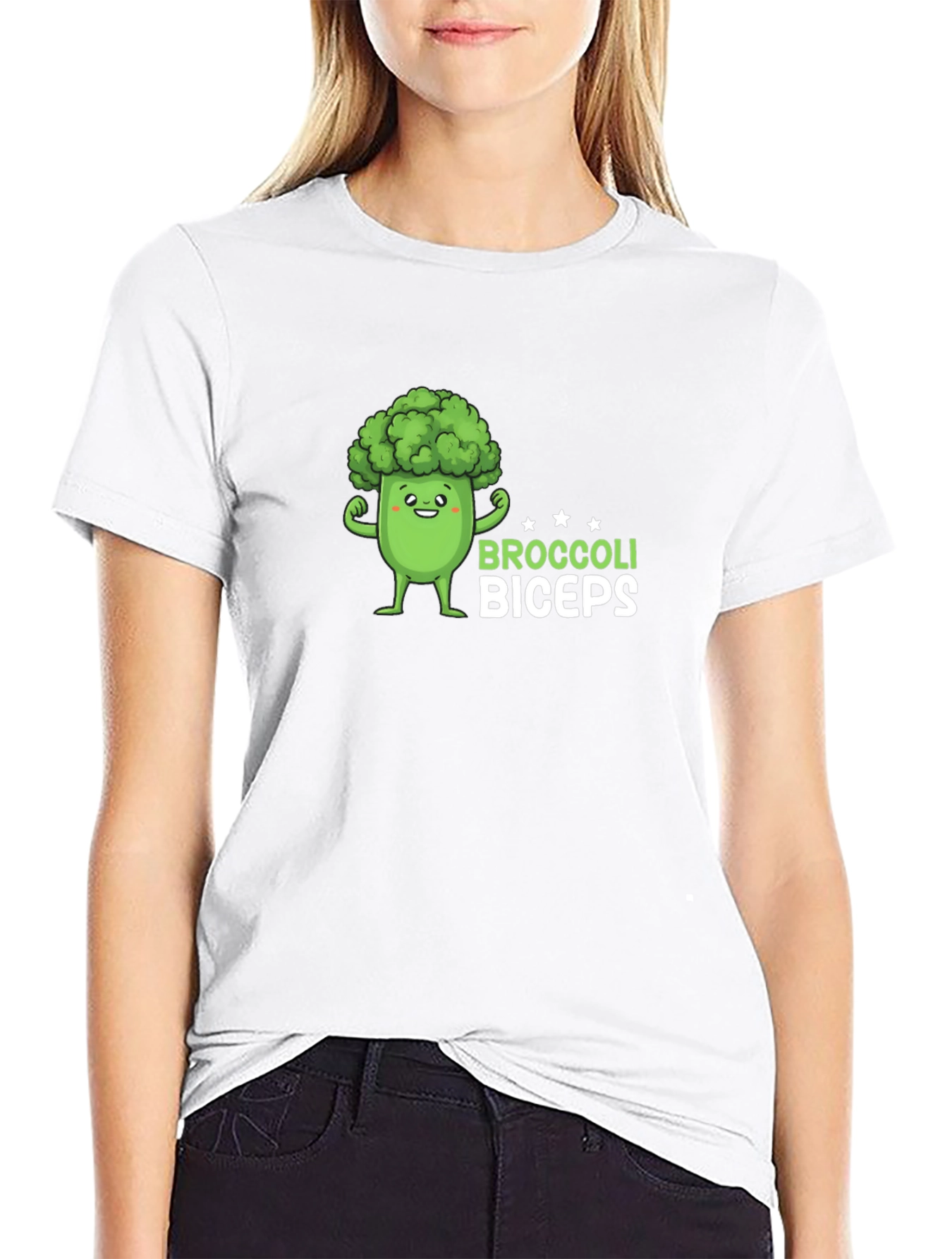Broccoli Biceps Black T-Shirt - Funny Gym Tee