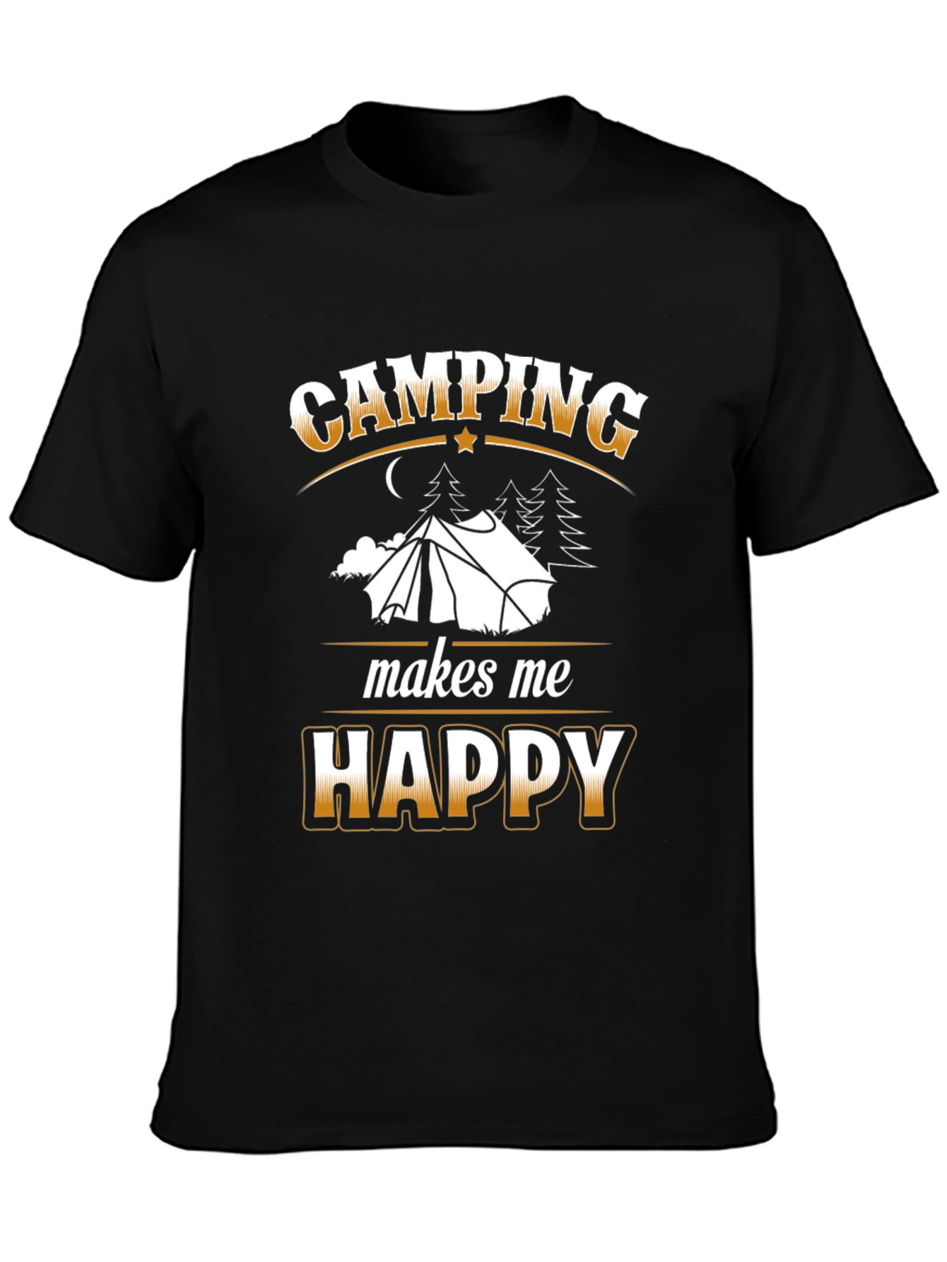 Camping Makes Me Happy Graphic T-Shirt