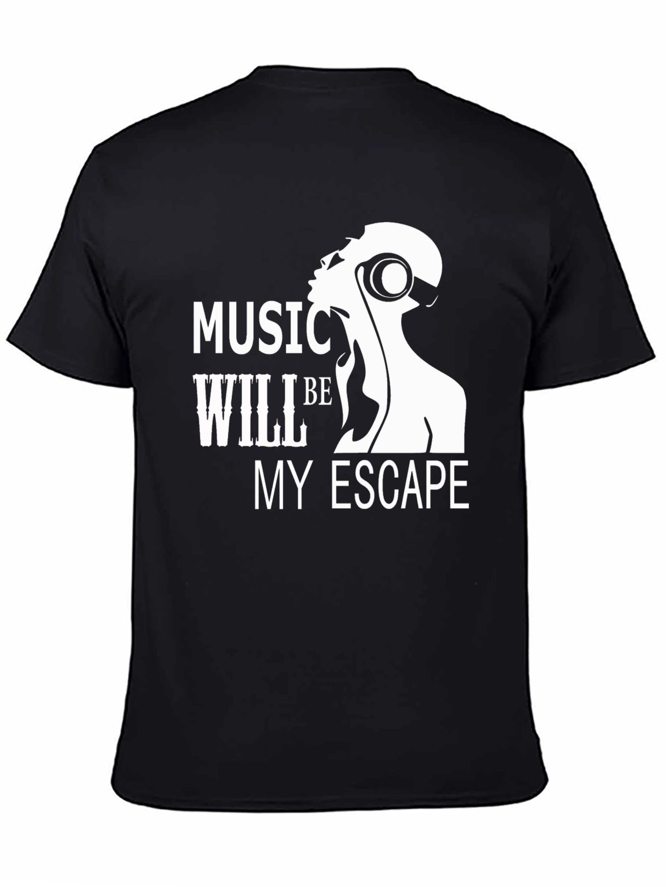 Music My Escape Black Graphic Tee