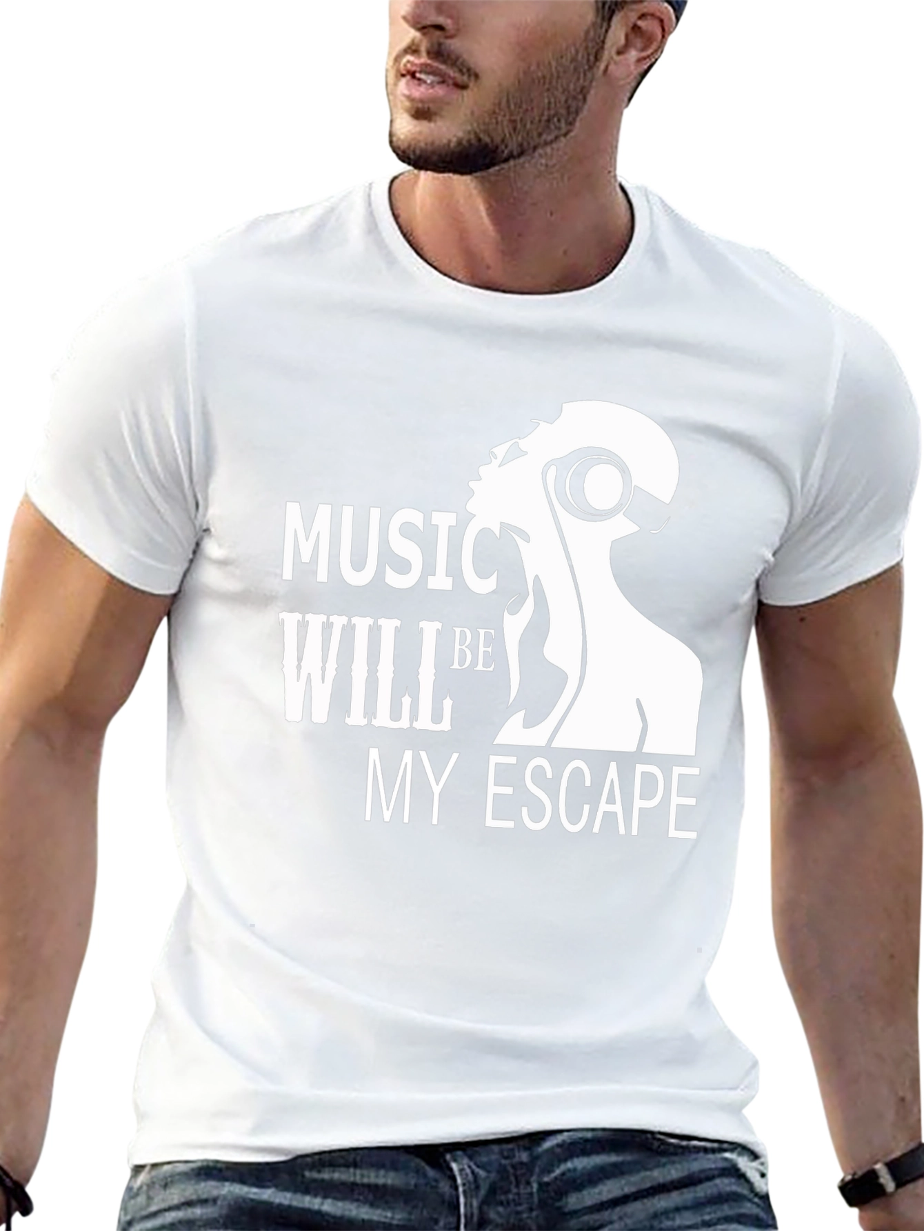 Music My Escape Black Graphic Tee