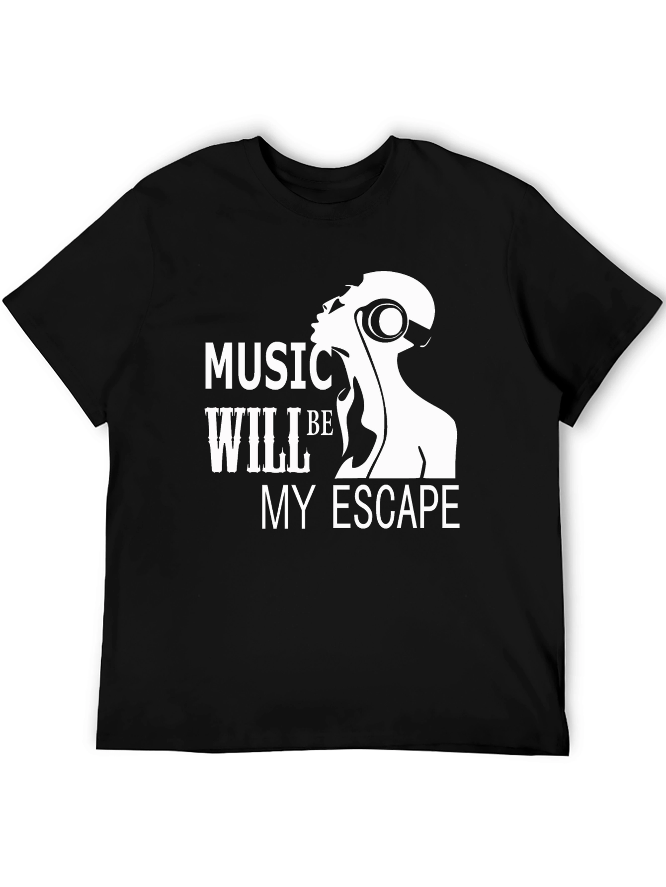 Music My Escape Black Graphic Tee