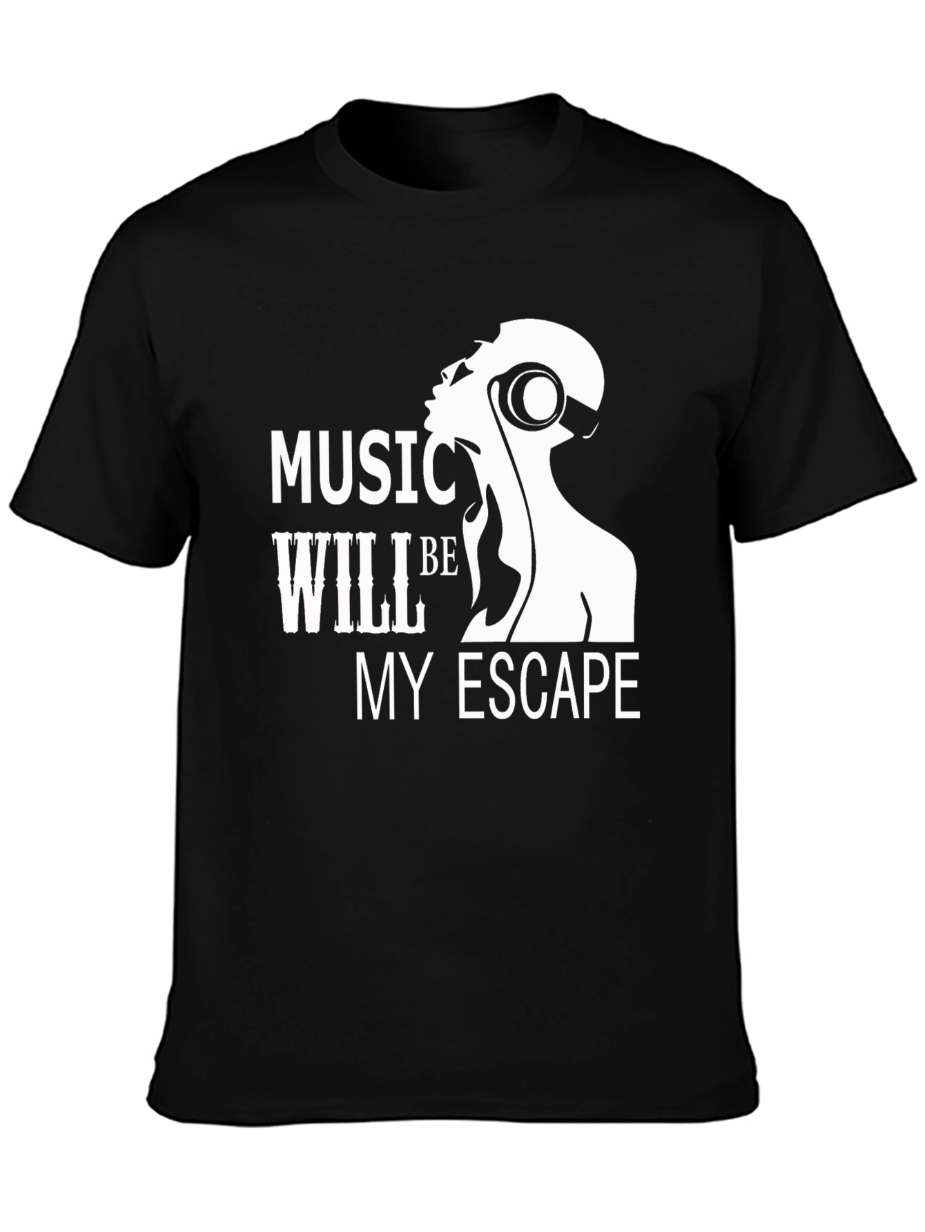 Music My Escape Black Graphic Tee
