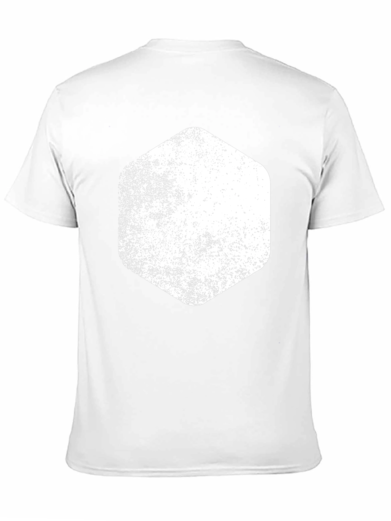 Distressed Hexagon Graphic Tee - Black