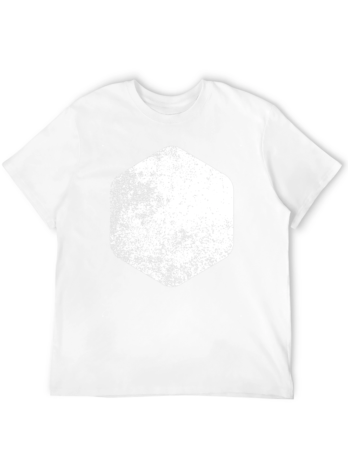 Distressed Hexagon Graphic Tee - Black