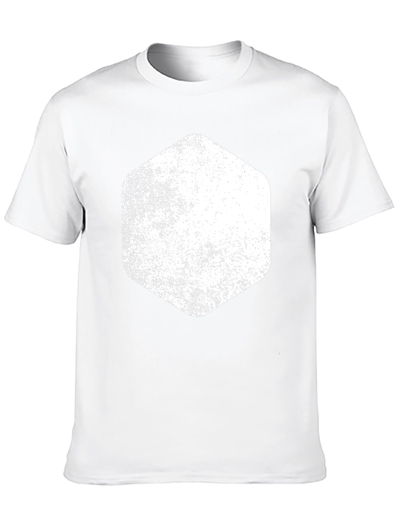 Distressed Hexagon Graphic Tee - Black