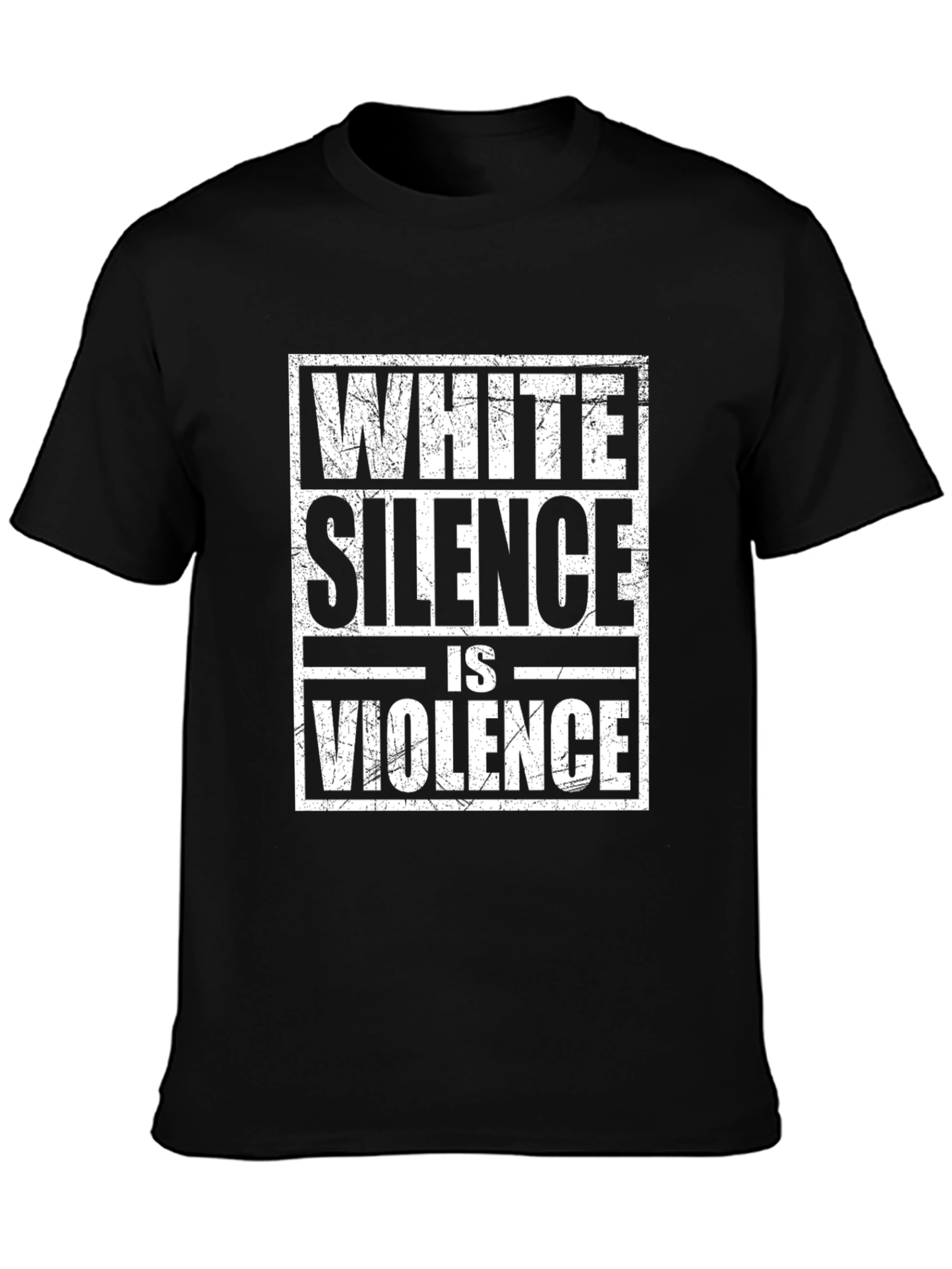 White Silence is Violence Graphic Tee - Black