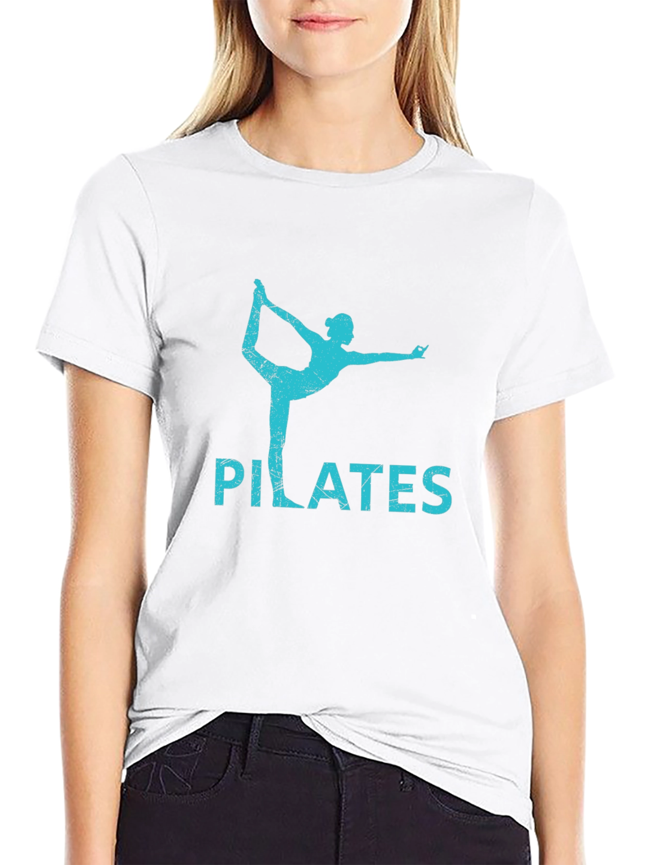 Pilates Pose Black T-Shirt