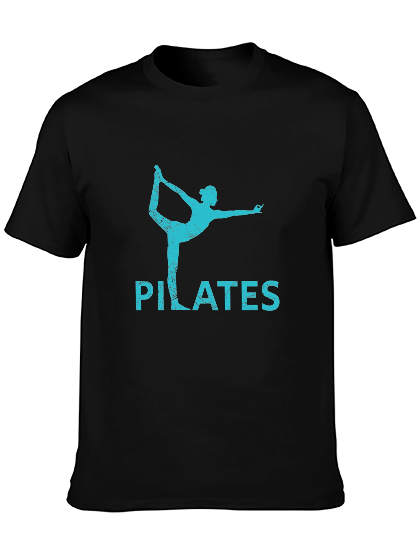 Pilates Pose Black T-Shirt