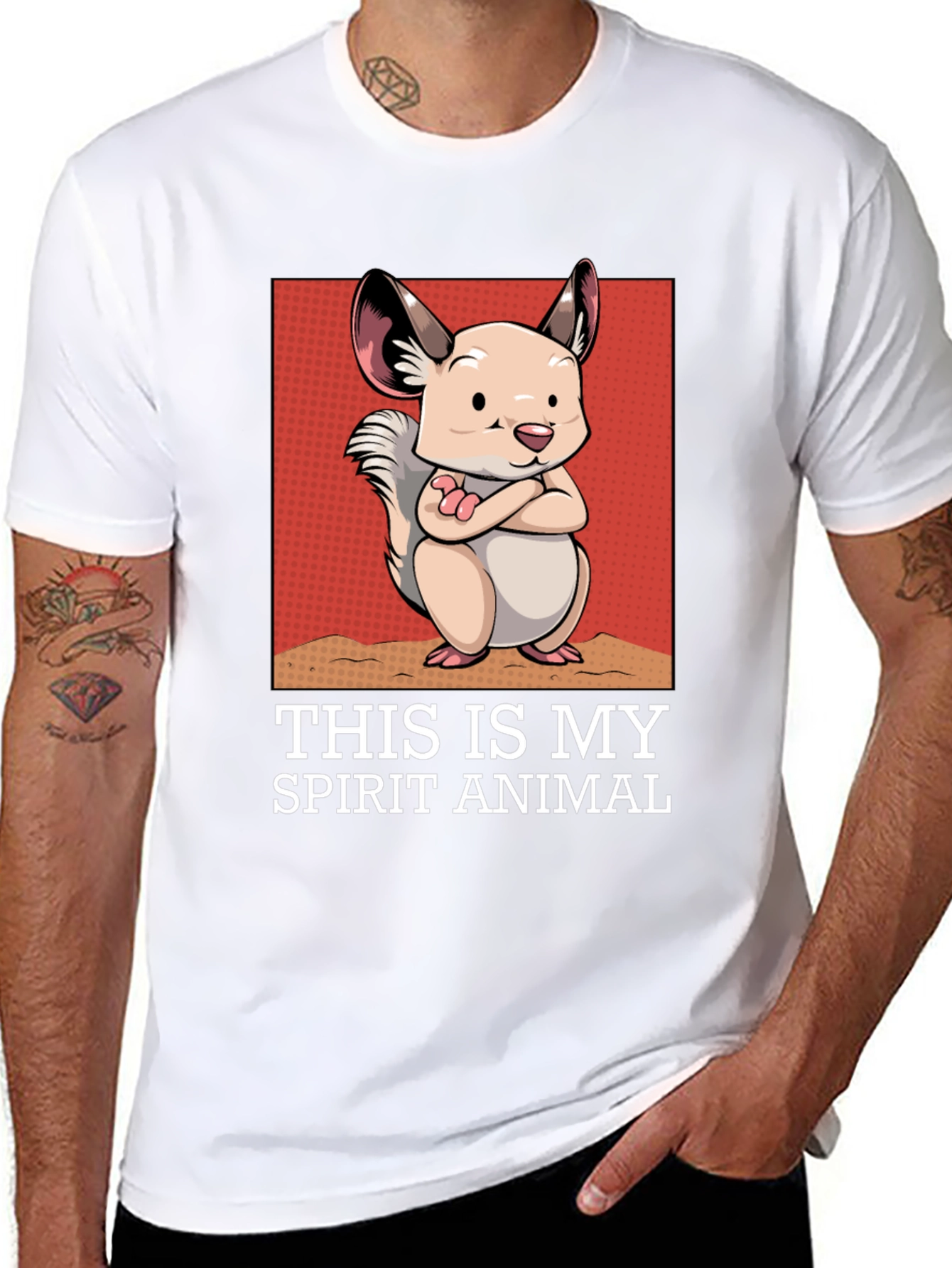 Spirit Animal Chinchilla Graphic T-Shirt