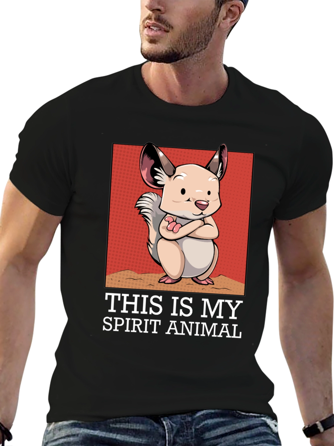 Spirit Animal Chinchilla Graphic T-Shirt