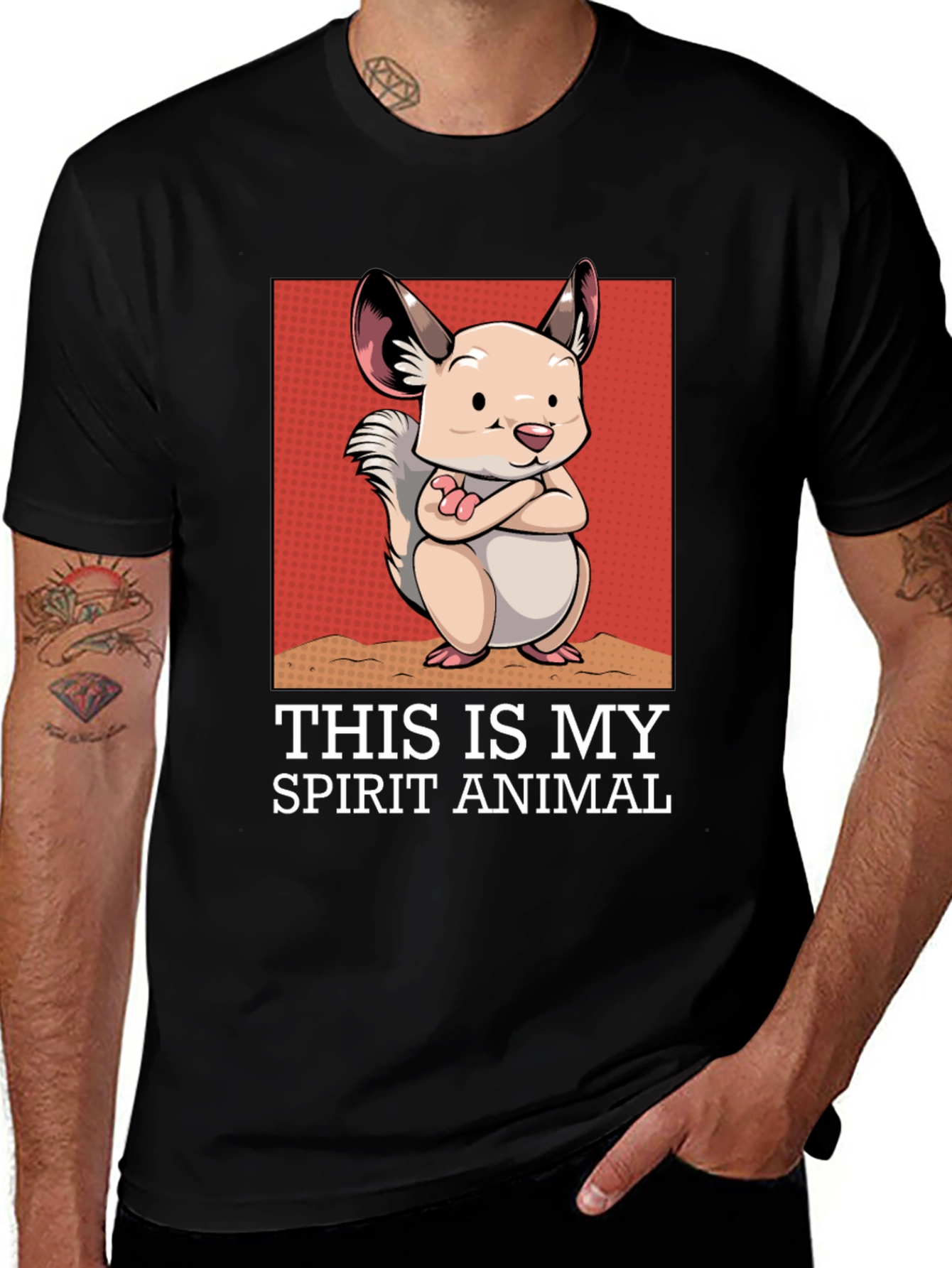 Spirit Animal Chinchilla Graphic T-Shirt