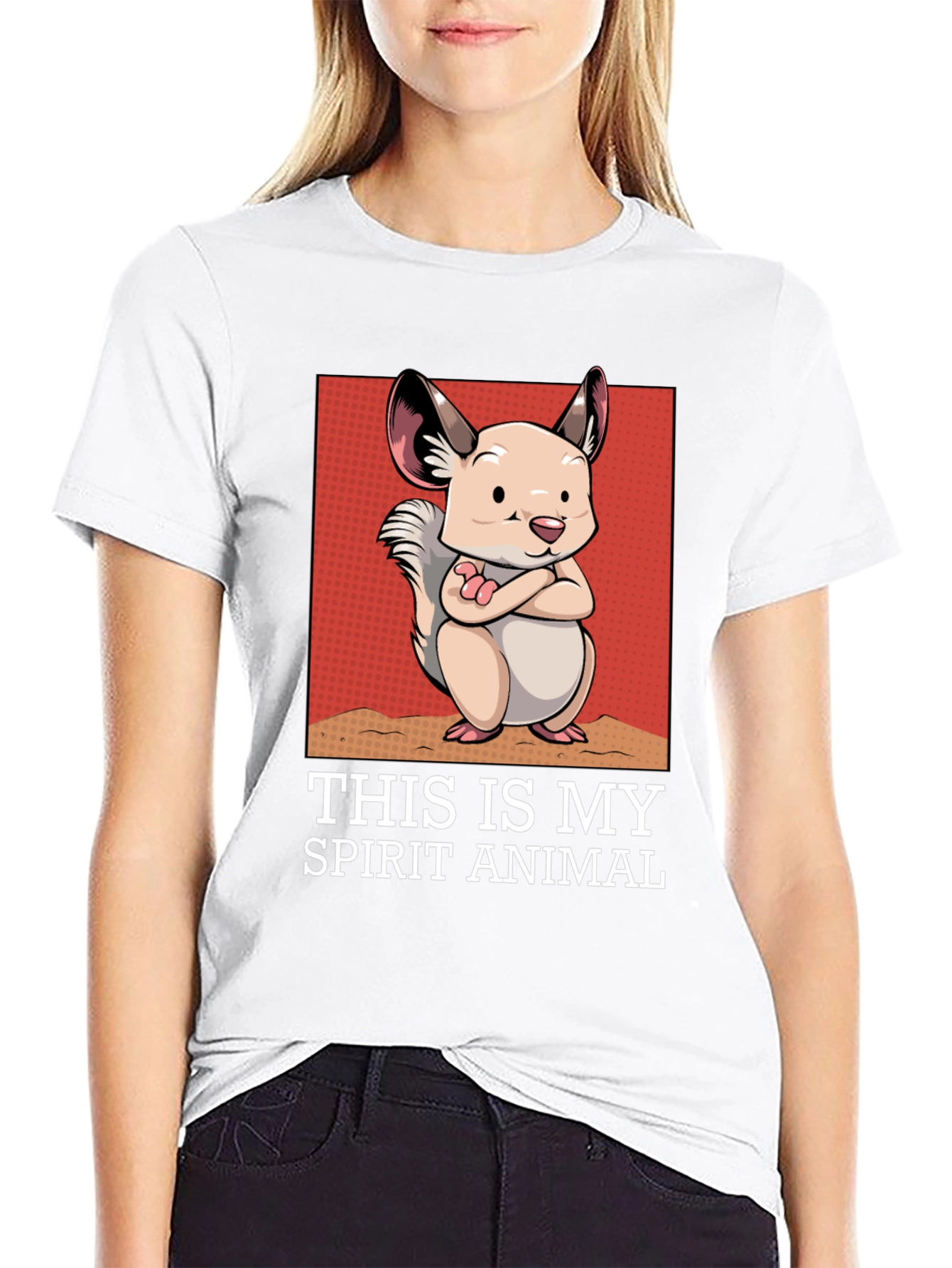 Spirit Animal Chinchilla Graphic T-Shirt