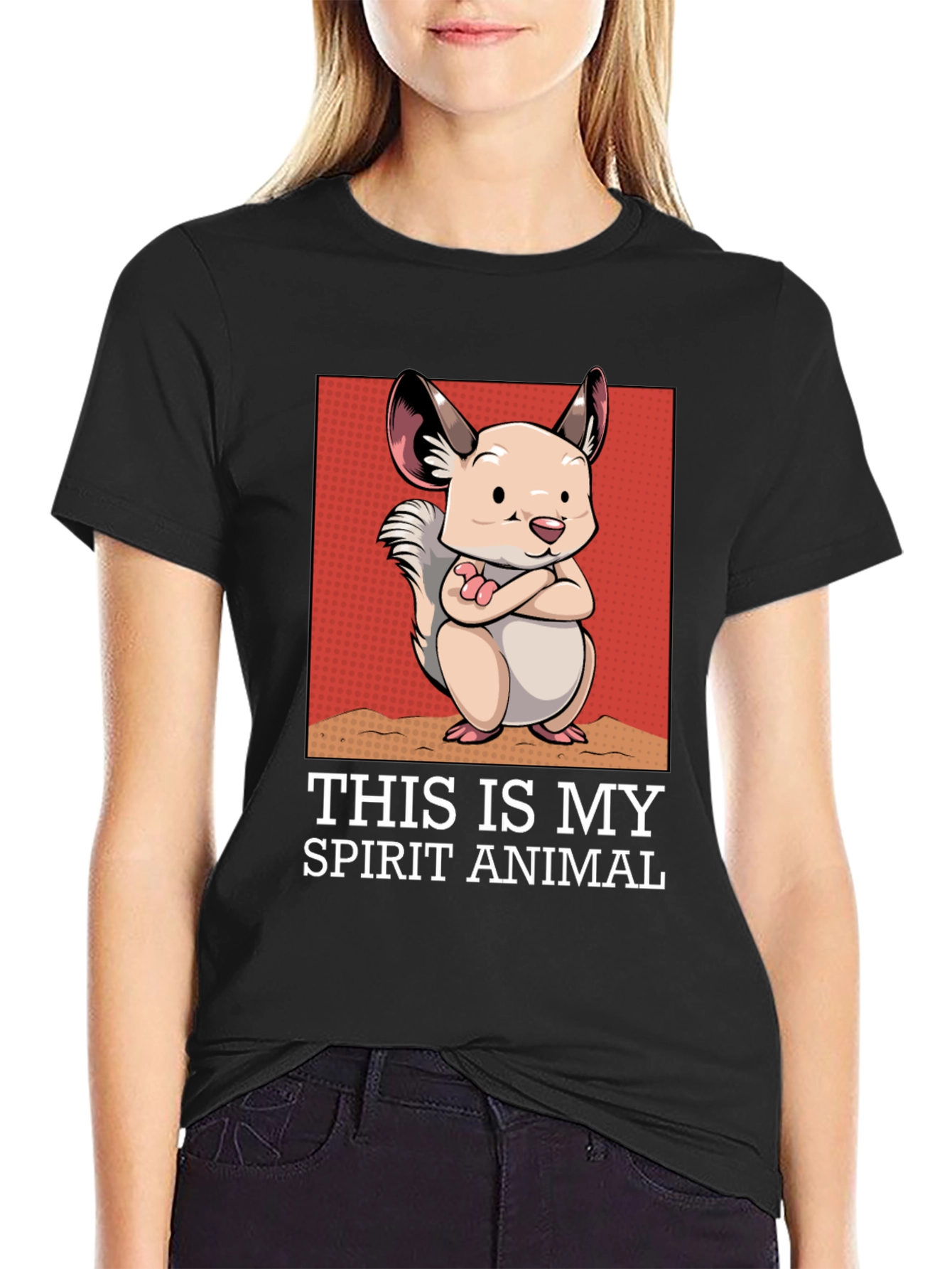 Spirit Animal Chinchilla Graphic T-Shirt
