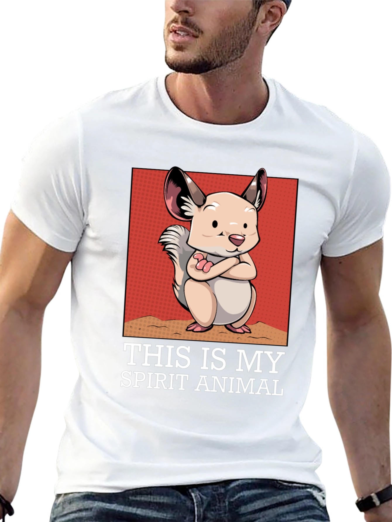 Spirit Animal Chinchilla Graphic T-Shirt