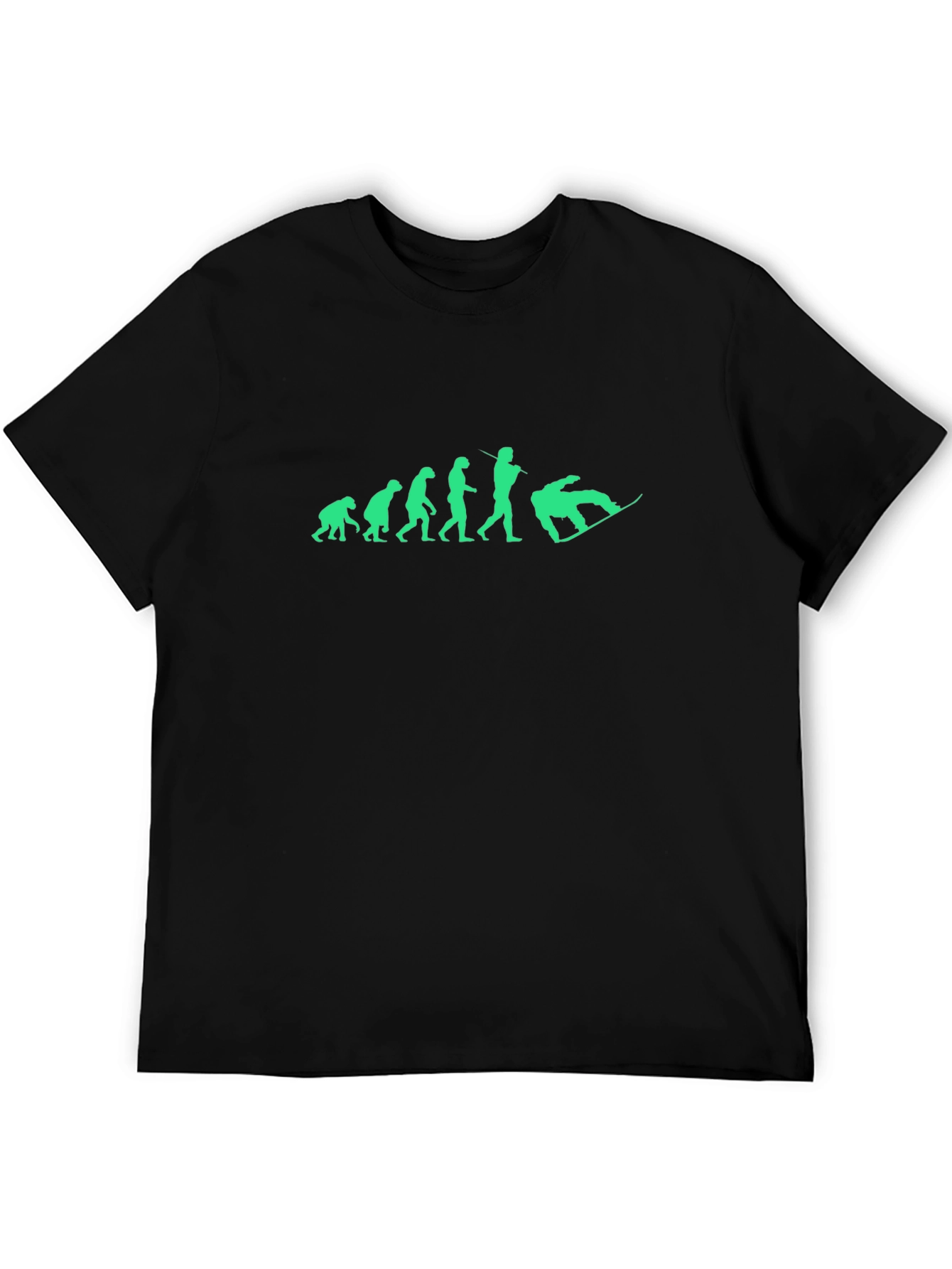 Evolution of Snowboarding T-Shirt - Black Cotton Tee