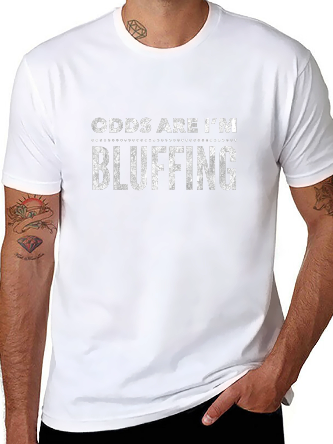 Odds Are Im Bluffing Graphic Tee - Black