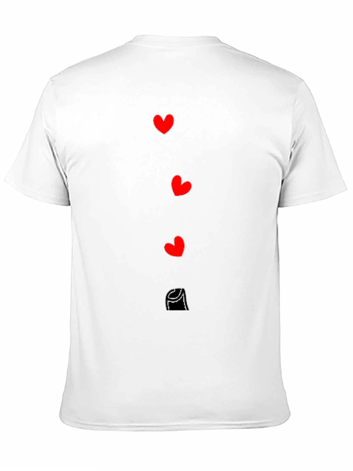 Heart Cascade Graphic Black T-Shirt
