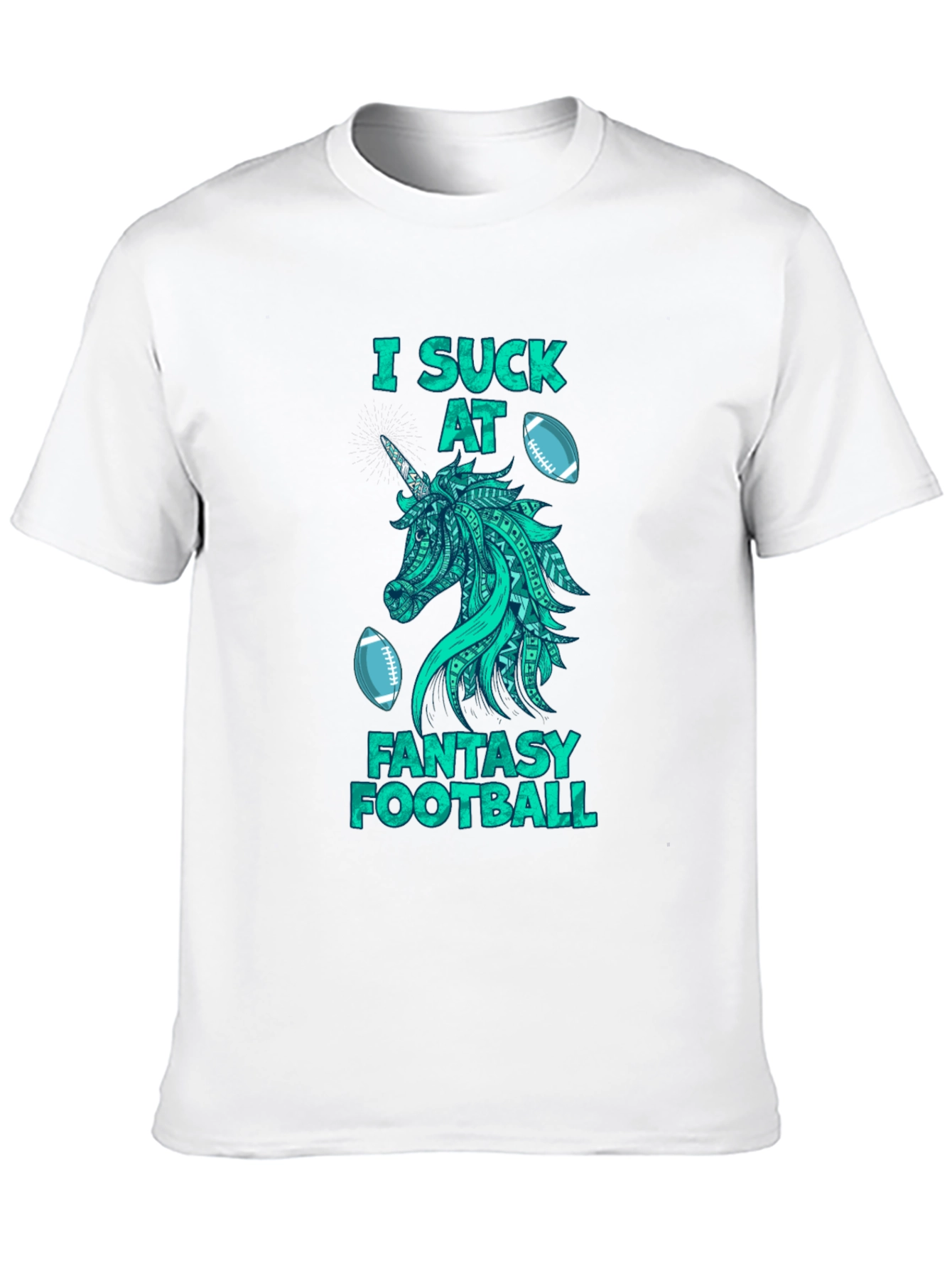 Fantasy Football Unicorn Graphic T-Shirt