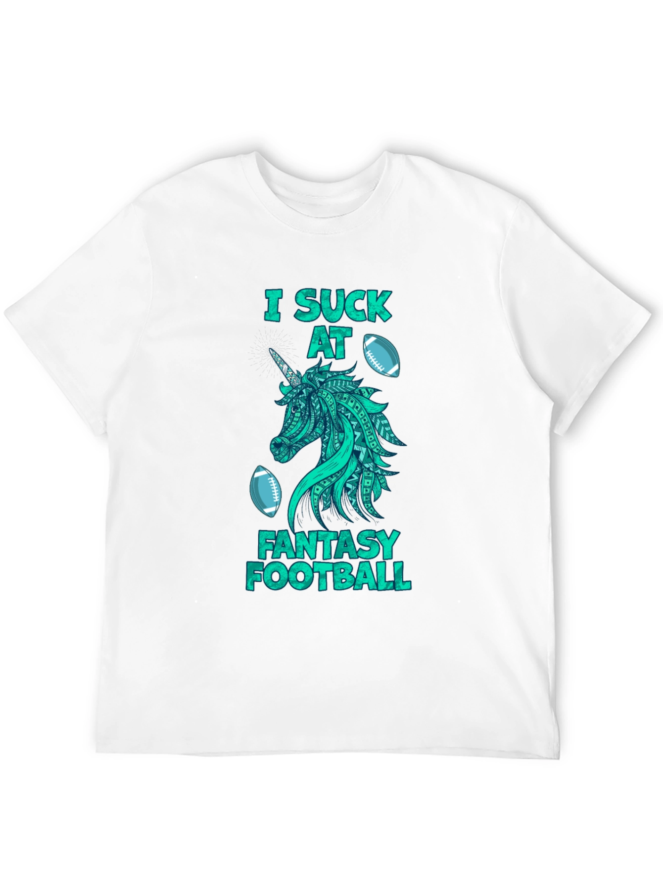 Fantasy Football Unicorn Graphic T-Shirt