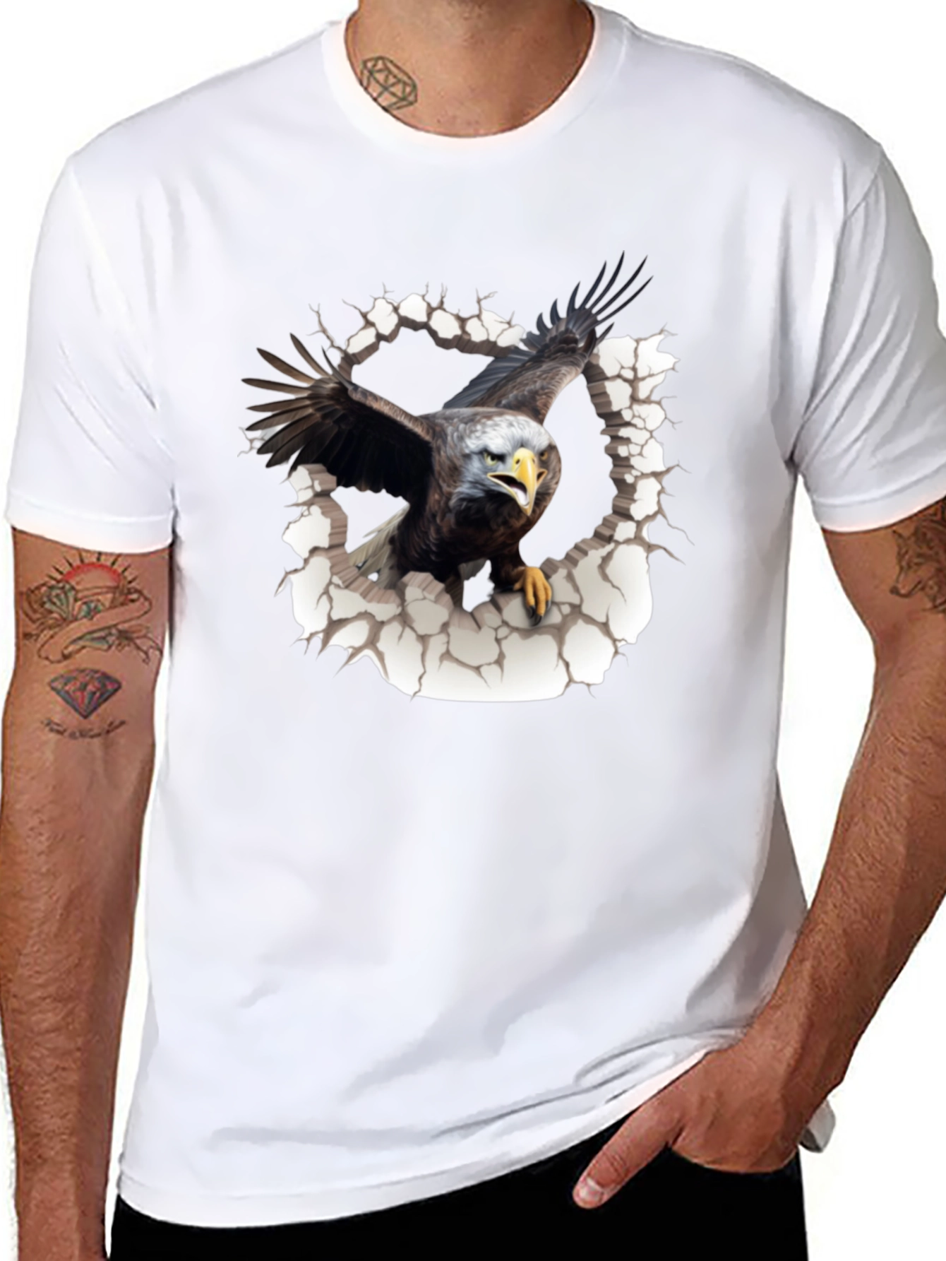 Eagle Burst T-Shirt - Mens Black Graphic Tee