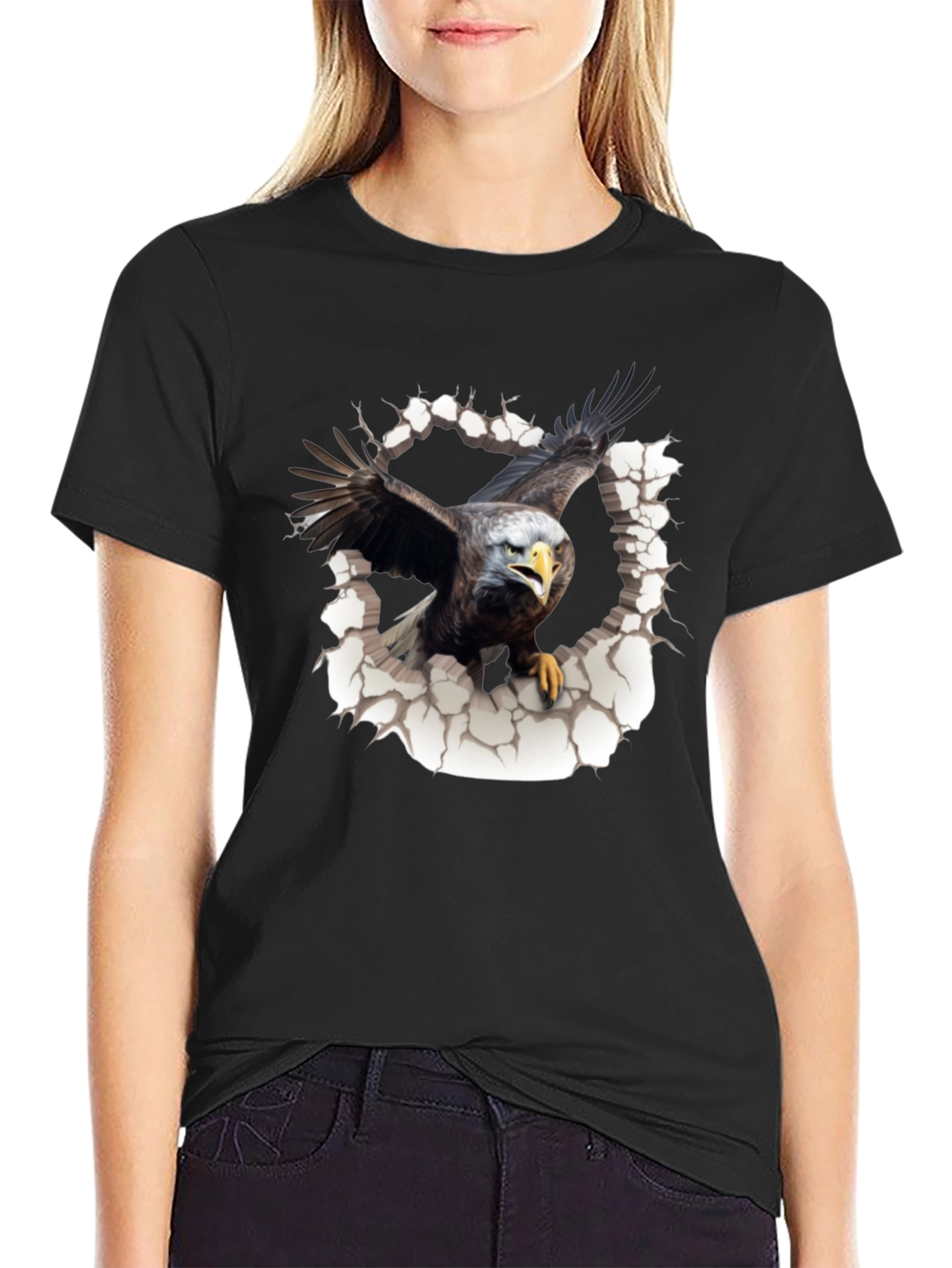 Eagle Burst T-Shirt - Mens Black Graphic Tee