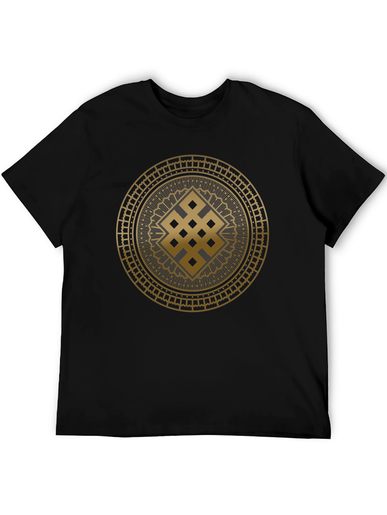 Endless Knot Graphic Tee - Stylish Mens Black T-Shirt