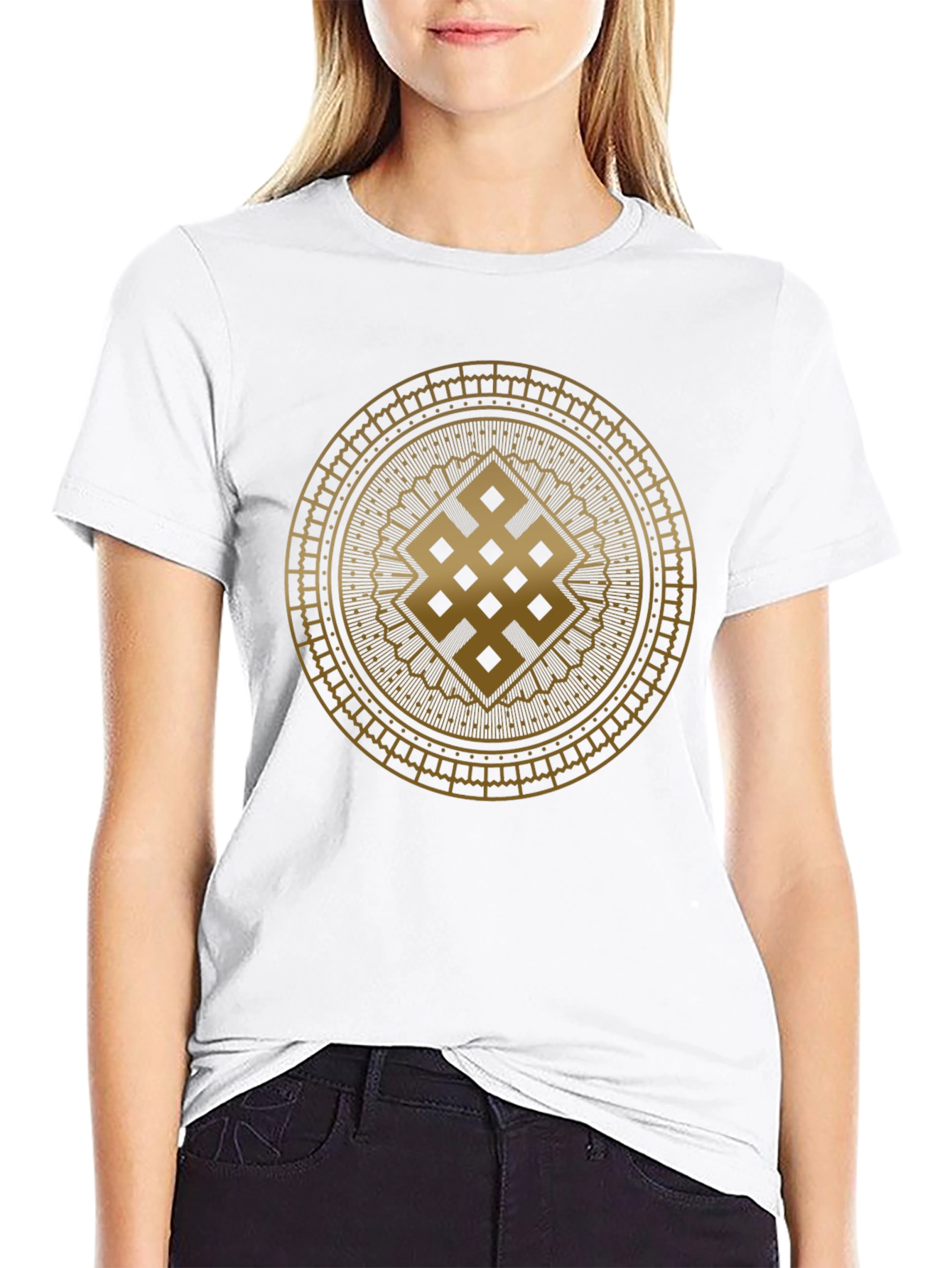 Endless Knot Graphic Tee - Stylish Mens Black T-Shirt