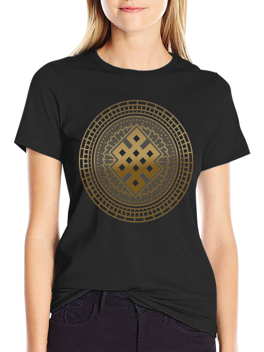 Endless Knot Graphic Tee - Stylish Mens Black T-Shirt