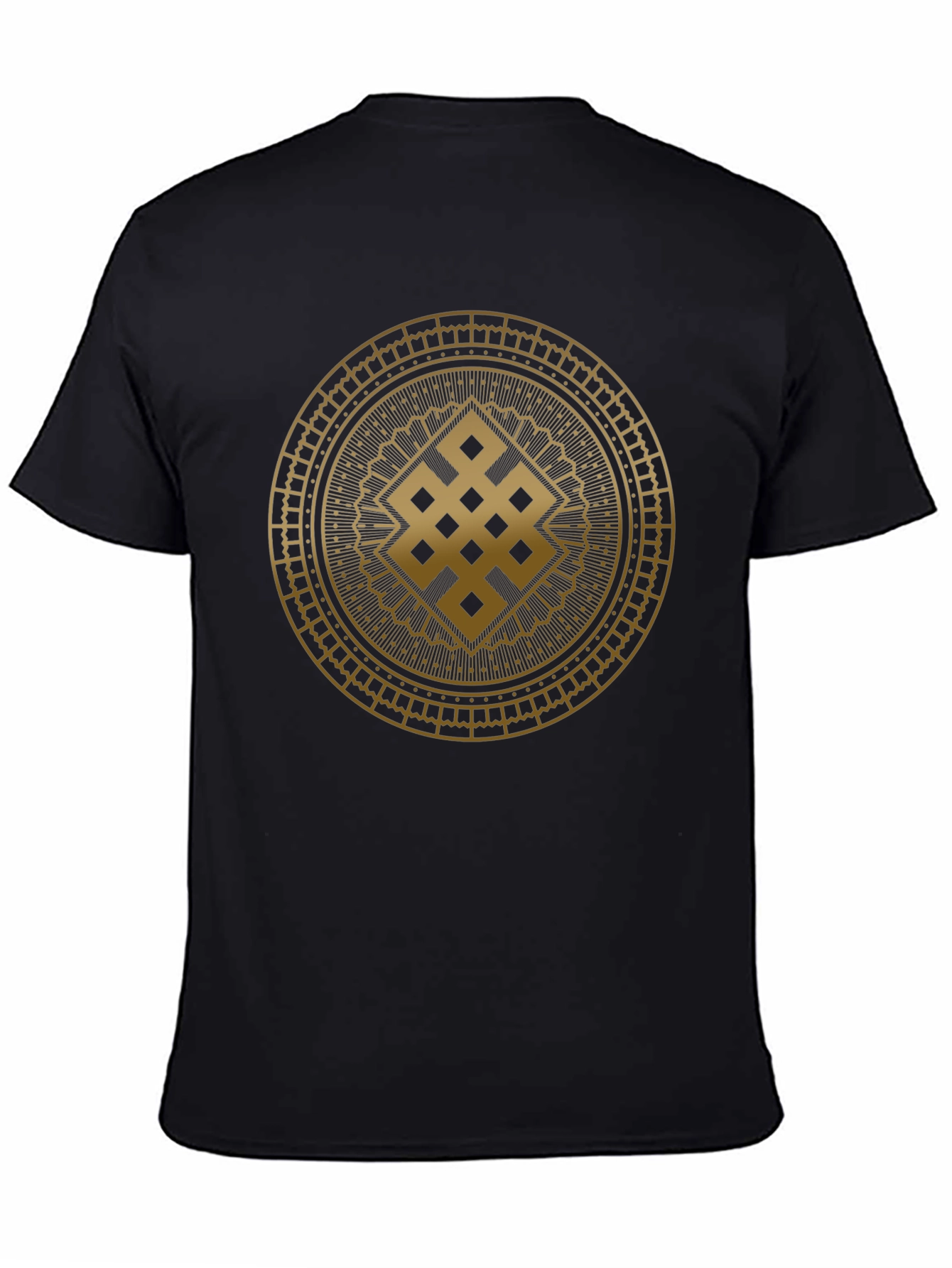 Endless Knot Graphic Tee - Stylish Mens Black T-Shirt