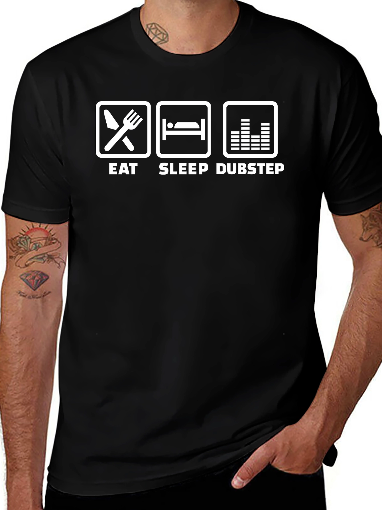 Eat Sleep Dubstep Black T-Shirt