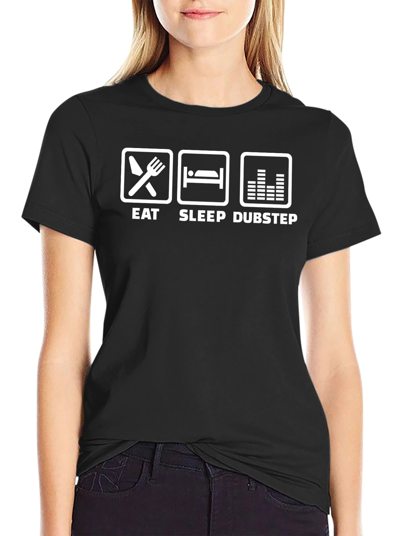 Eat Sleep Dubstep Black T-Shirt