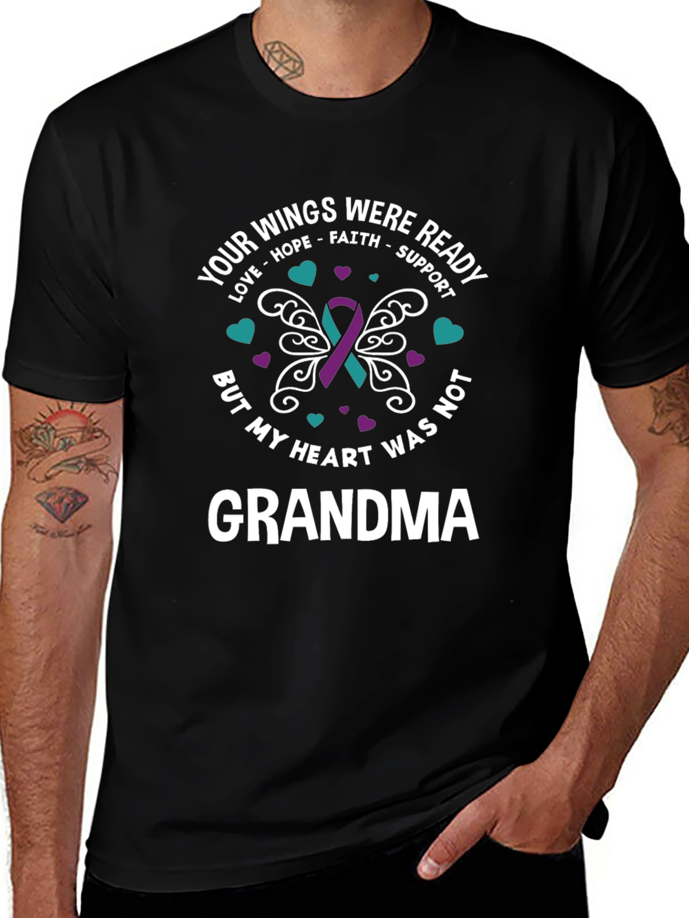 Grandma Memorial T-Shirt - Your Wings Were Ready