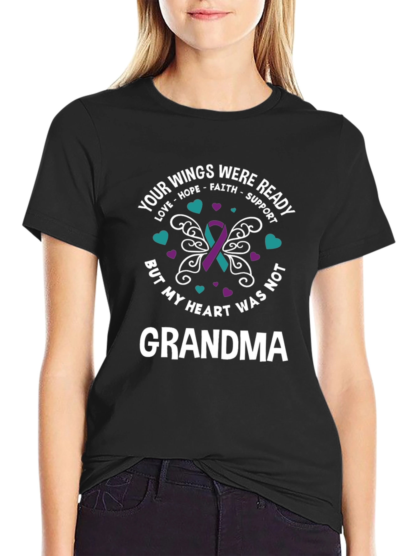 Grandma Memorial T-Shirt - Your Wings Were Ready