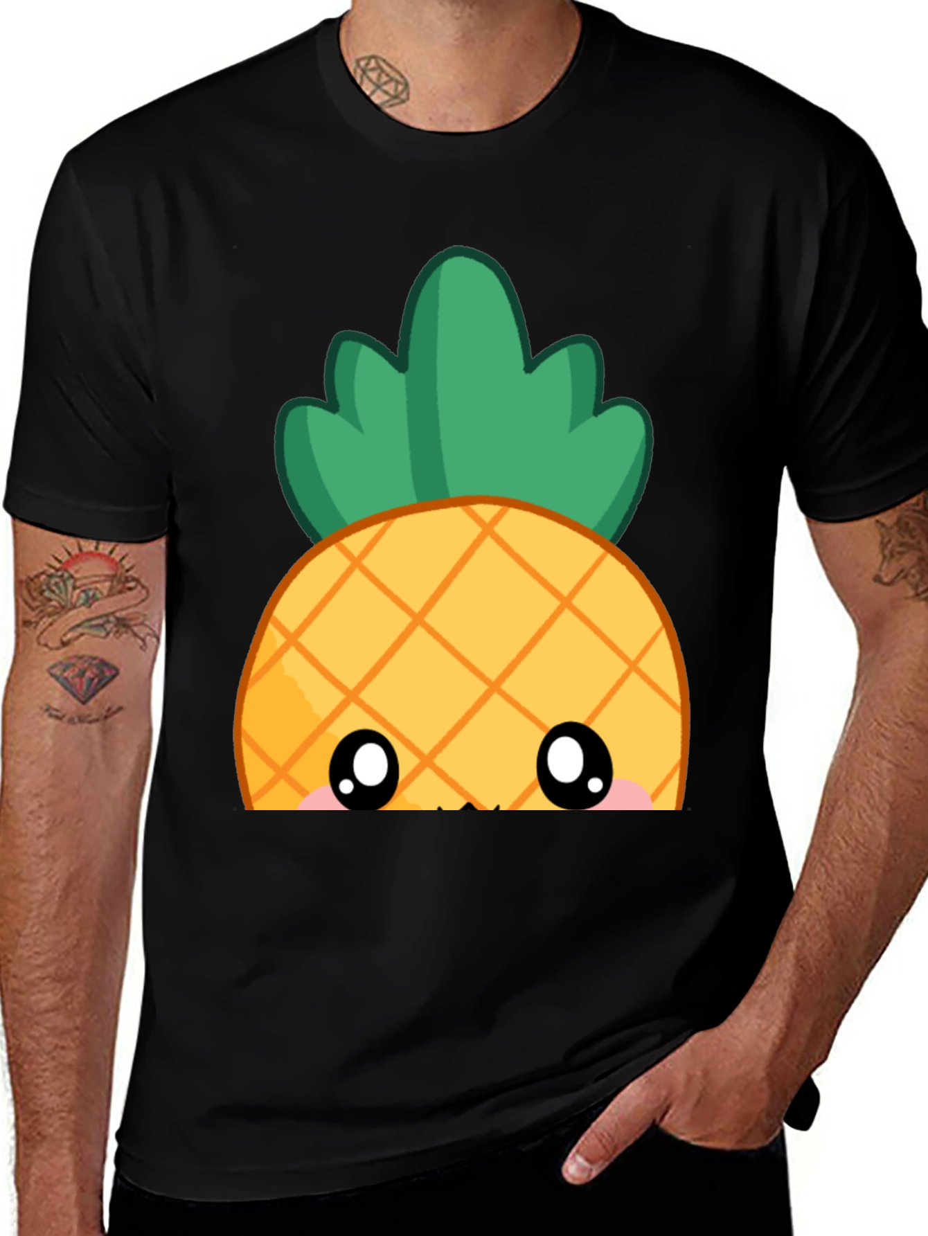Cute Kawaii Pineapple Graphic Tee